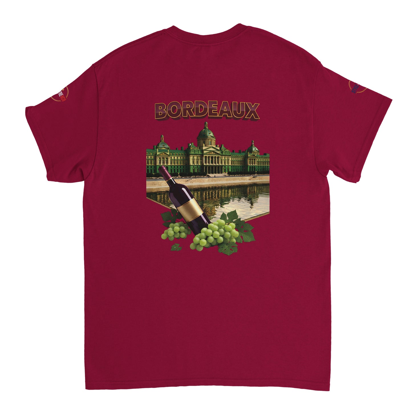 T-shirt Unisexe Bordeaux Ville de France – Coton Épais Premium