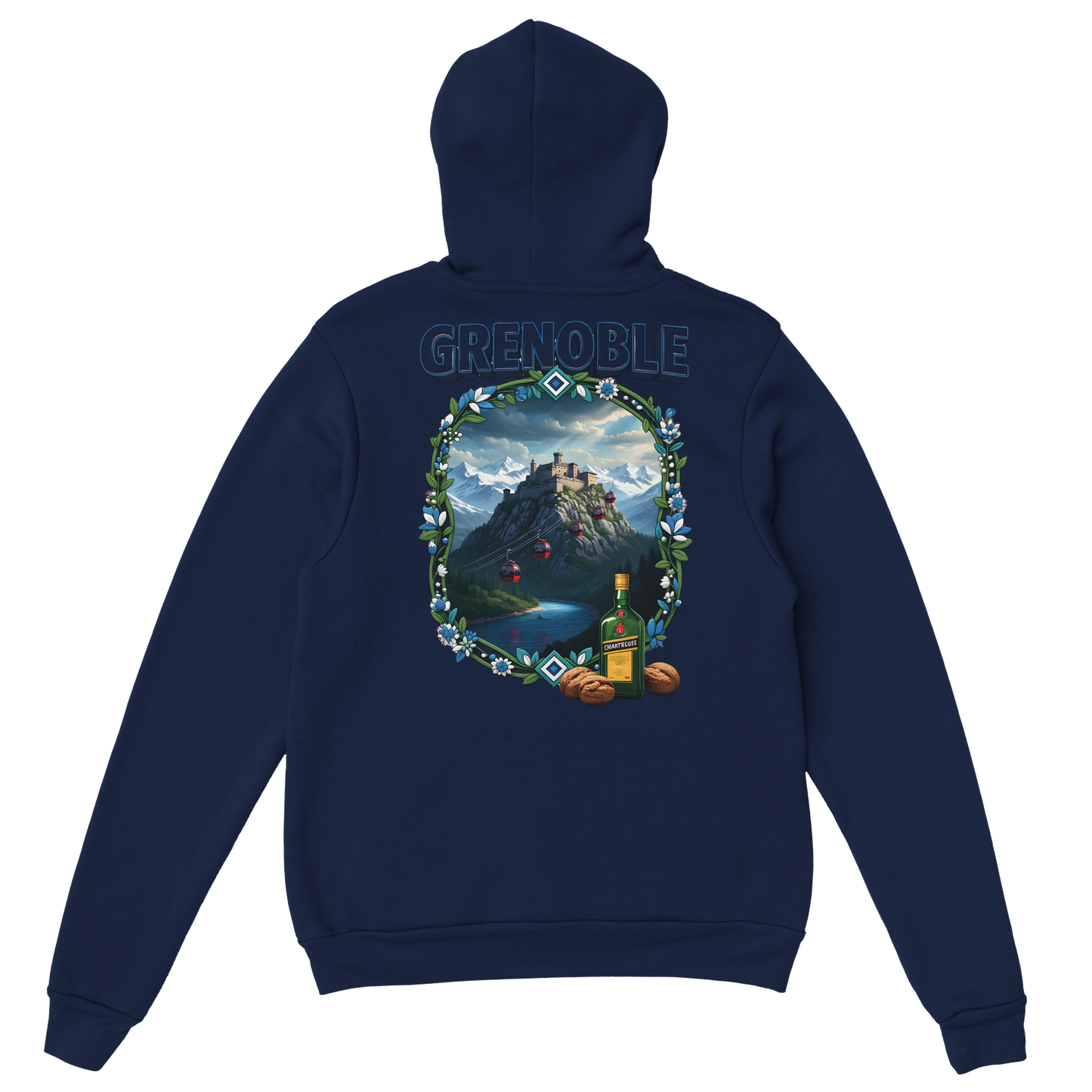 Sweat à capuche Grenoble - Collection Ville de France - Unisexe Premium