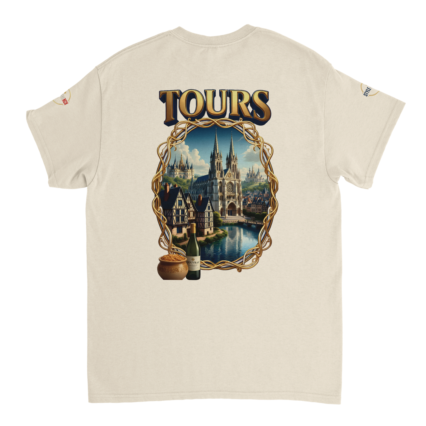 T-shirt Unisexe Tours Ville de France – Coton Épais Premium