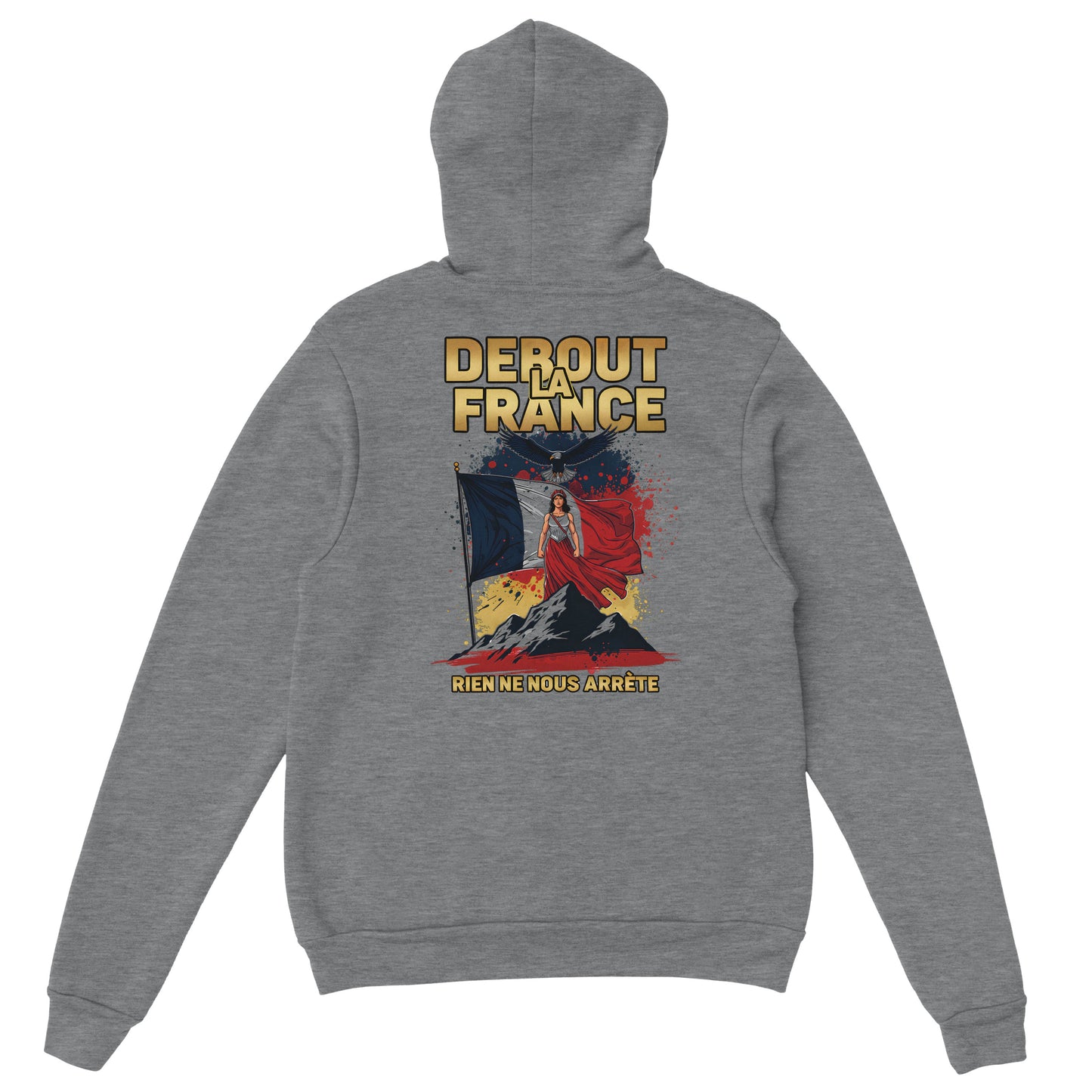 Sweat à capuche femme Debout la France - Hoodie en coton mélangé premium