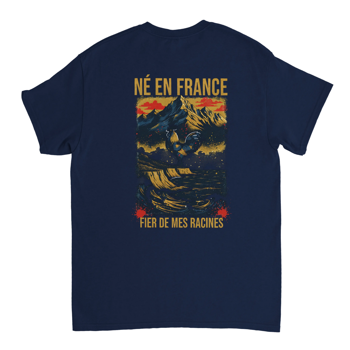 T-Shirt Premium 'Né en France' – Coton Épais à Coupe Classique