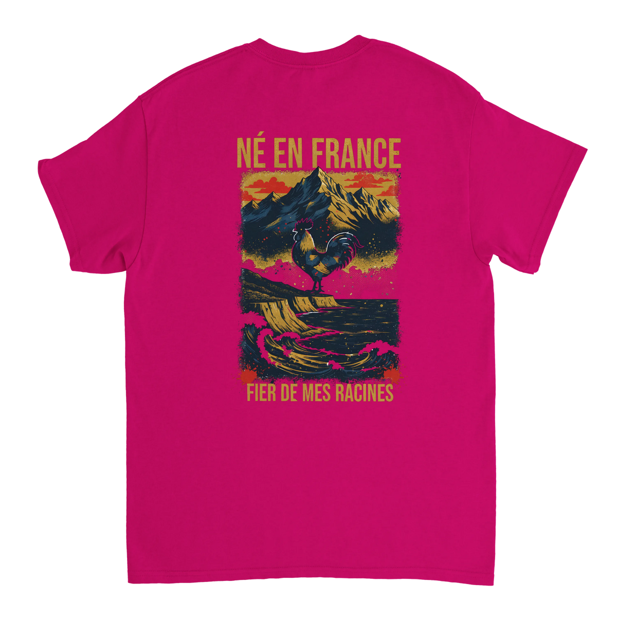 T-Shirt Premium 'Né en France' – Coton Épais à Coupe Classique