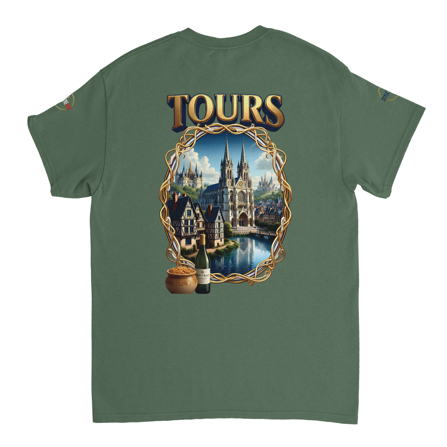 T-shirt Unisexe Tours Ville de France – Coton Épais Premium