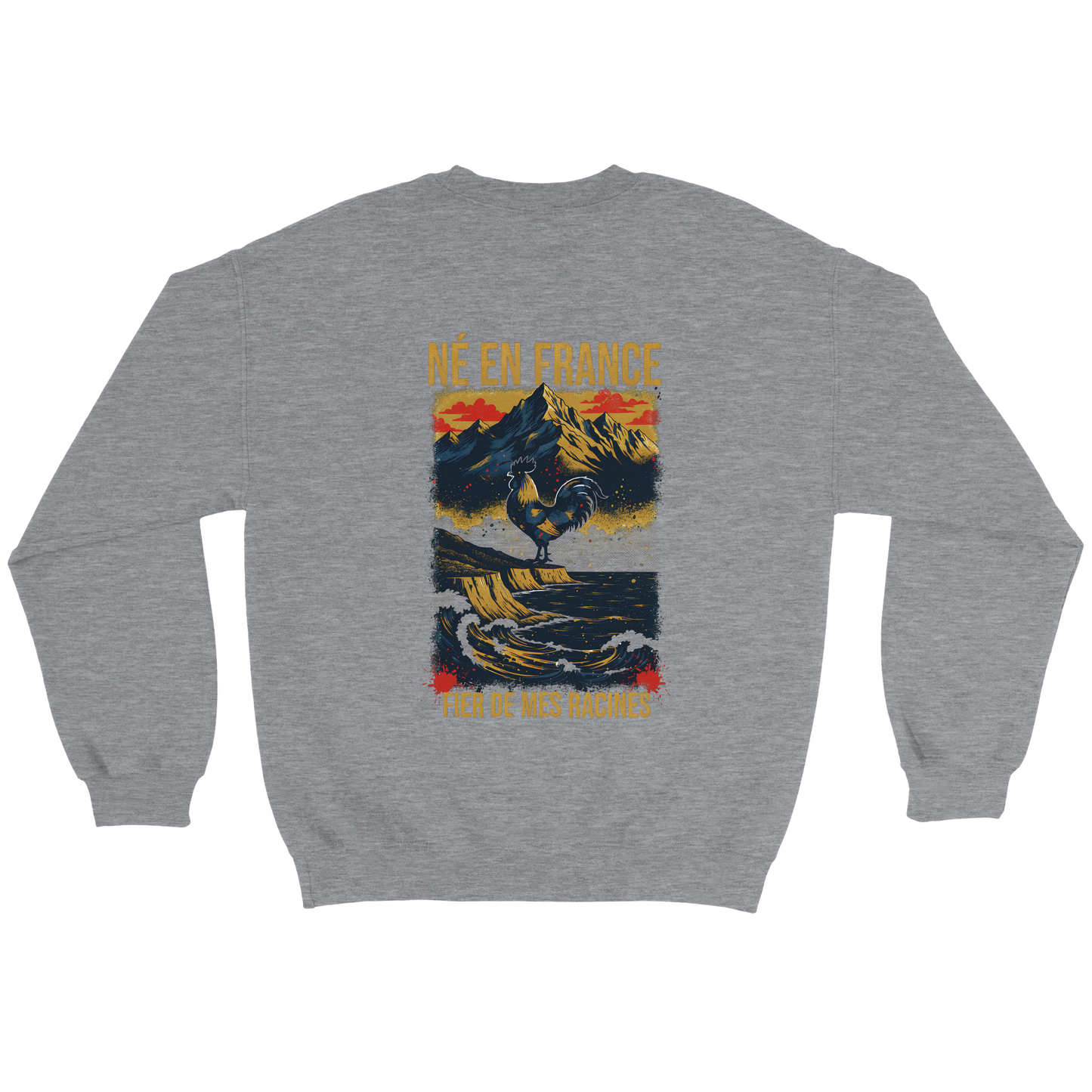 Sweat-shirt Homme « Né en France » – Confort Premium et Design Durable