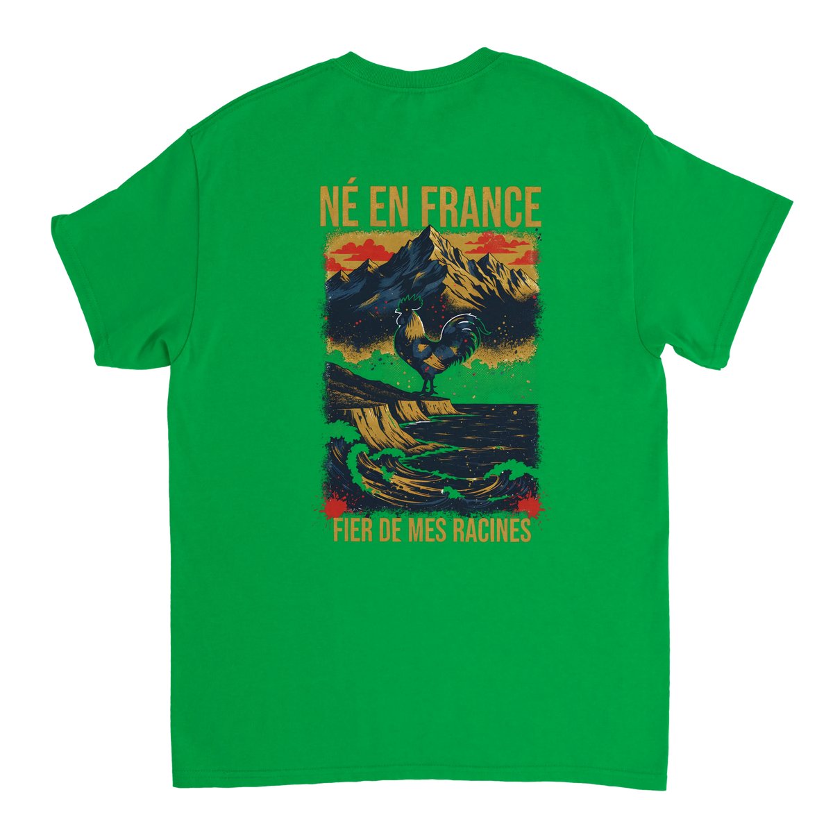 T-Shirt Premium 'Né en France' – Coton Épais à Coupe Classique