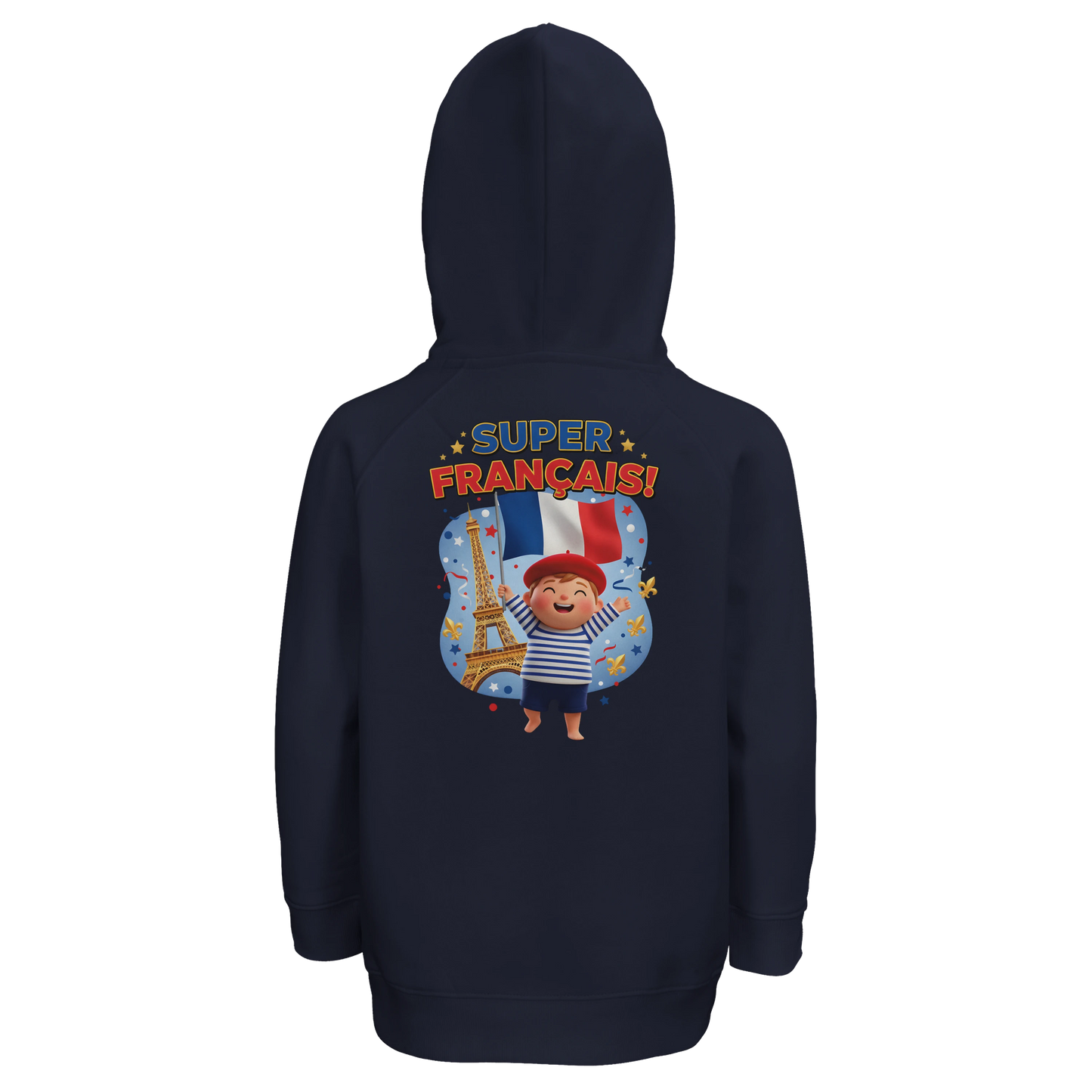 Sweat-shirt à Capuche Enfant - Design Super Français - Éco-responsable
