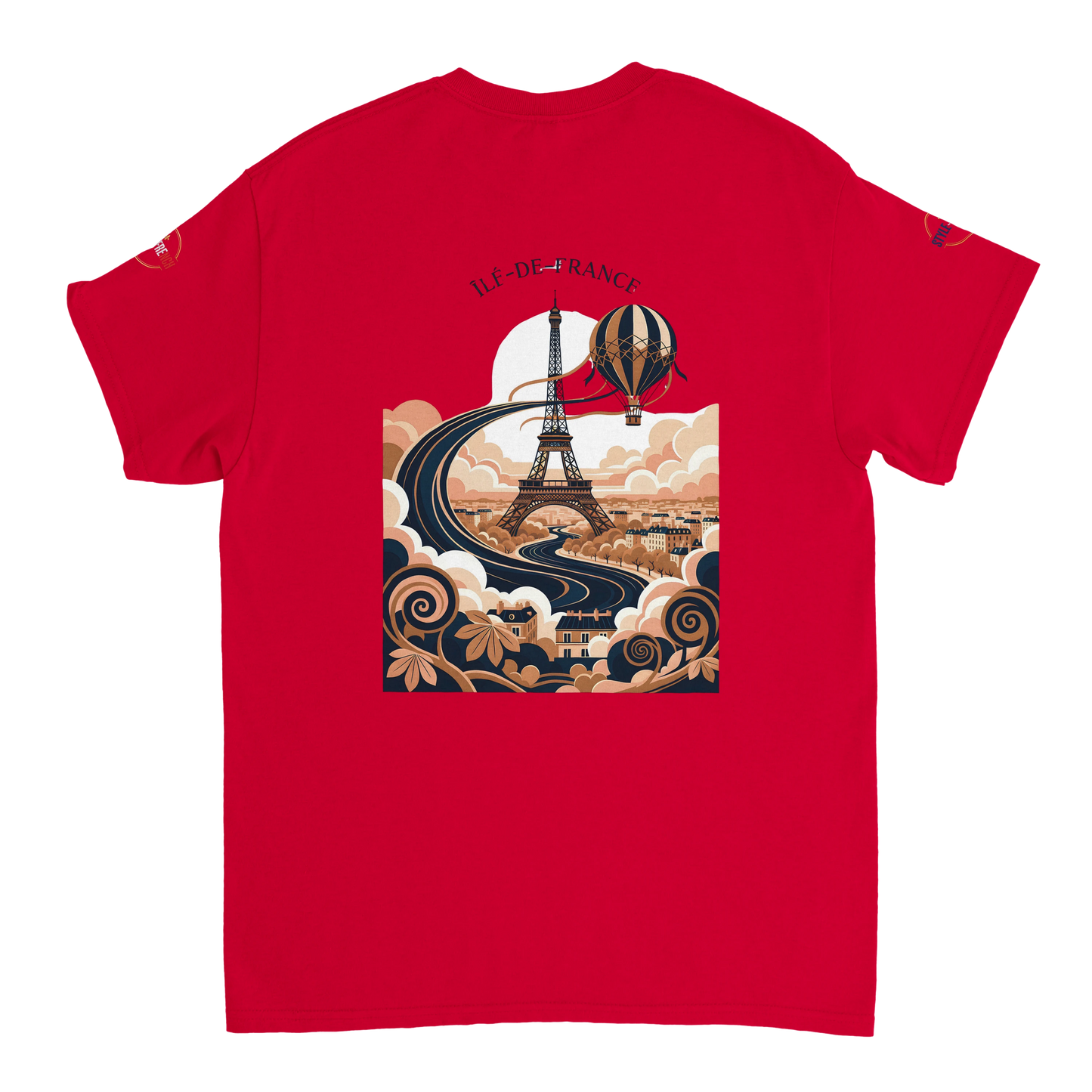 T-shirt Unisexe Île-de-France – Coton Épais à Coupe Classique