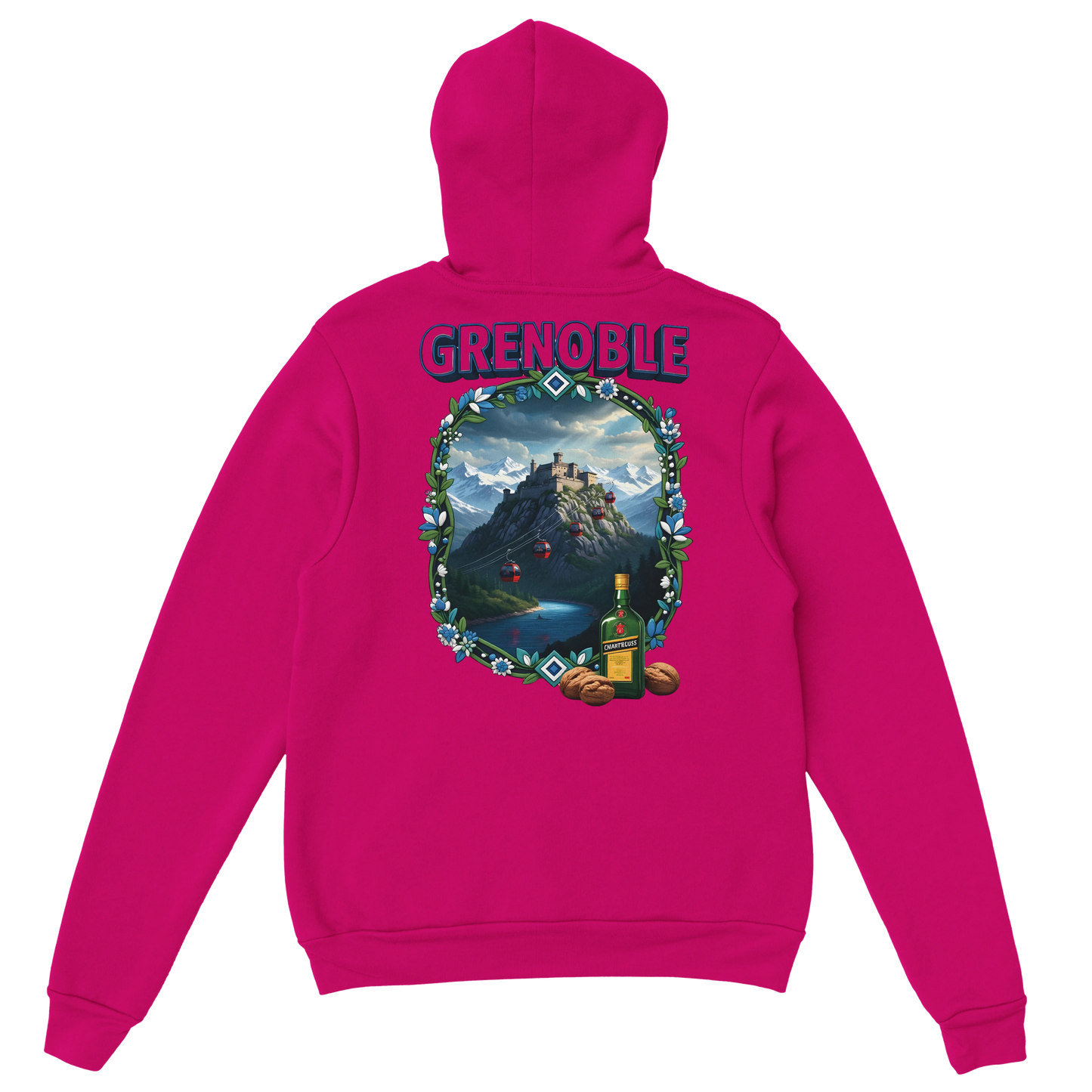 Sweat à capuche Grenoble - Collection Ville de France - Unisexe Premium