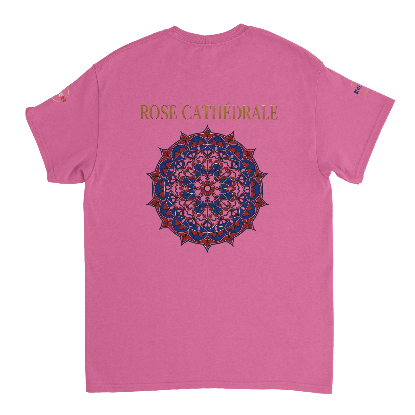 T-shirt Femme Rose Cathédrale – Coton Épais à Coupe Classique