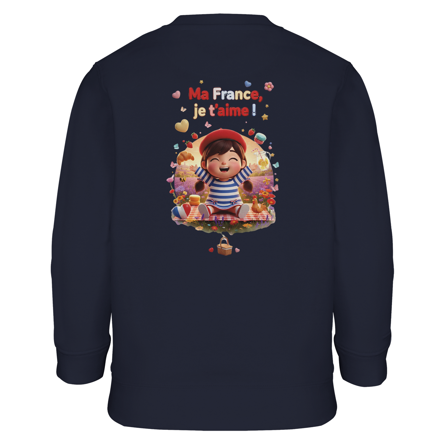 Ma France Je T'aime Sweat-shirt pour Enfant - Coton Bio Confortable