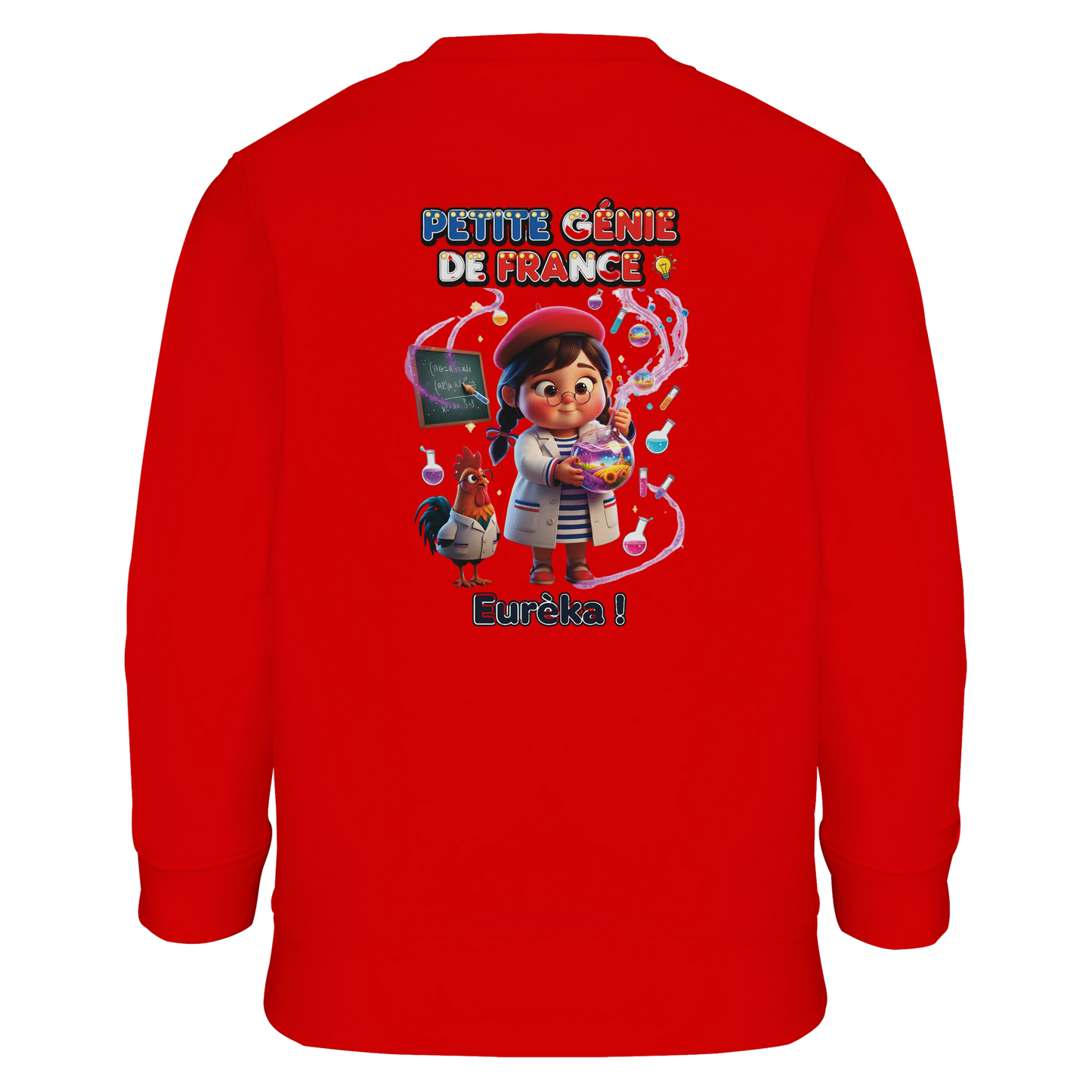 Sweat-shirt fille Petite Génie de France - Coton Recyclé Confortable