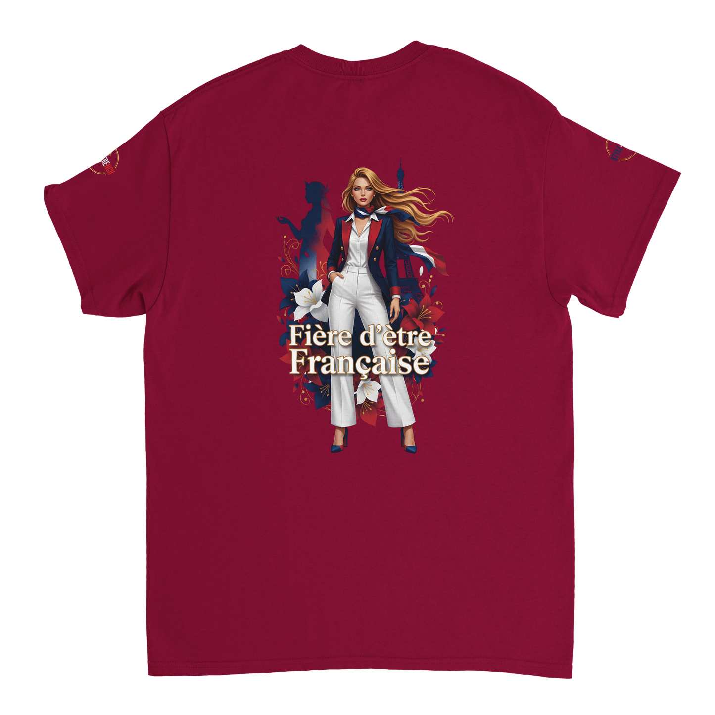T-Shirt Femme Fière d'Être Française – Coton Premium