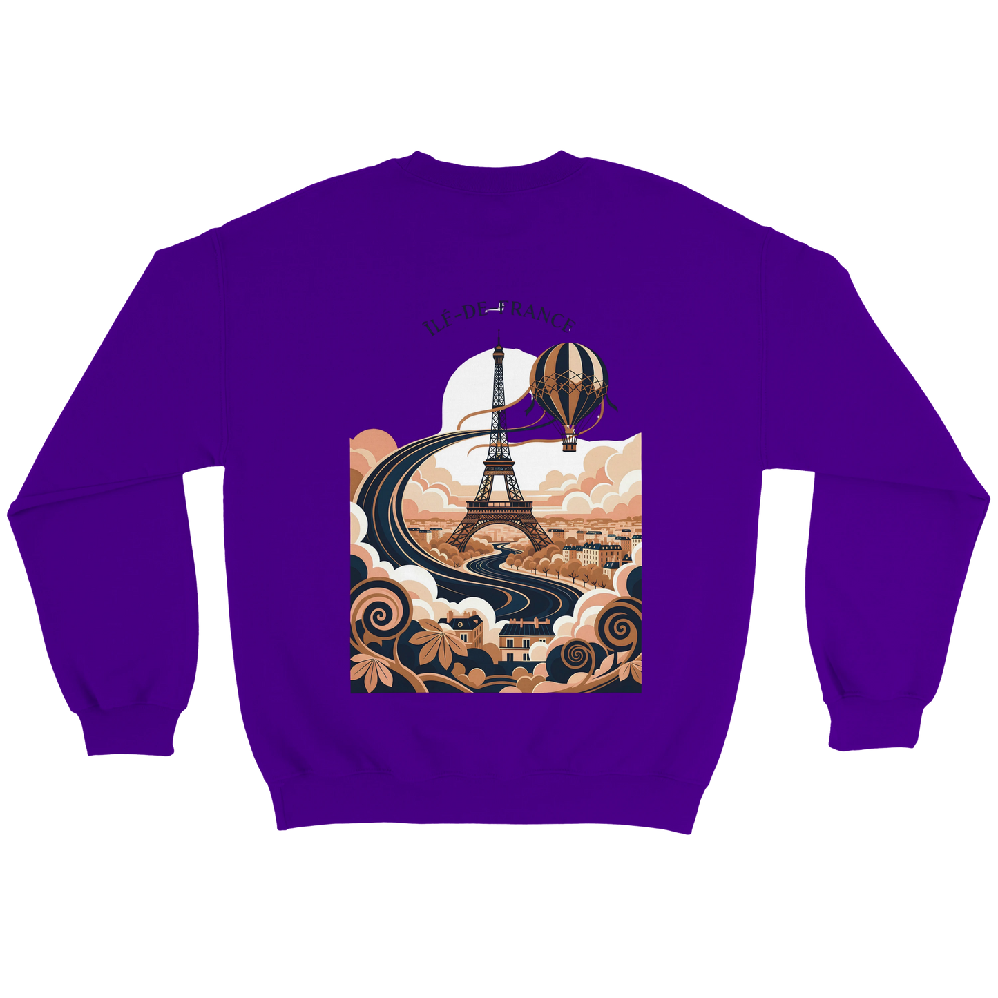Sweat-shirt Unisexe Île-de-France – Confort Premium et Coupe Classique