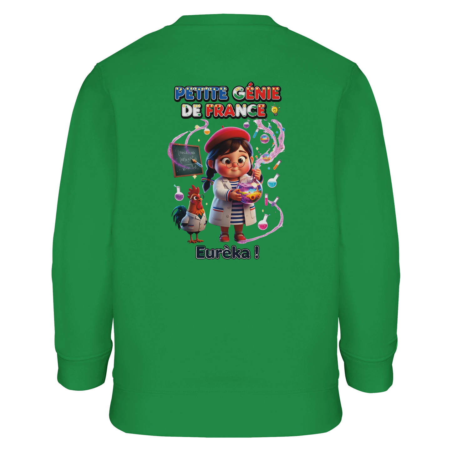 Sweat-shirt fille Petite Génie de France - Coton Recyclé Confortable