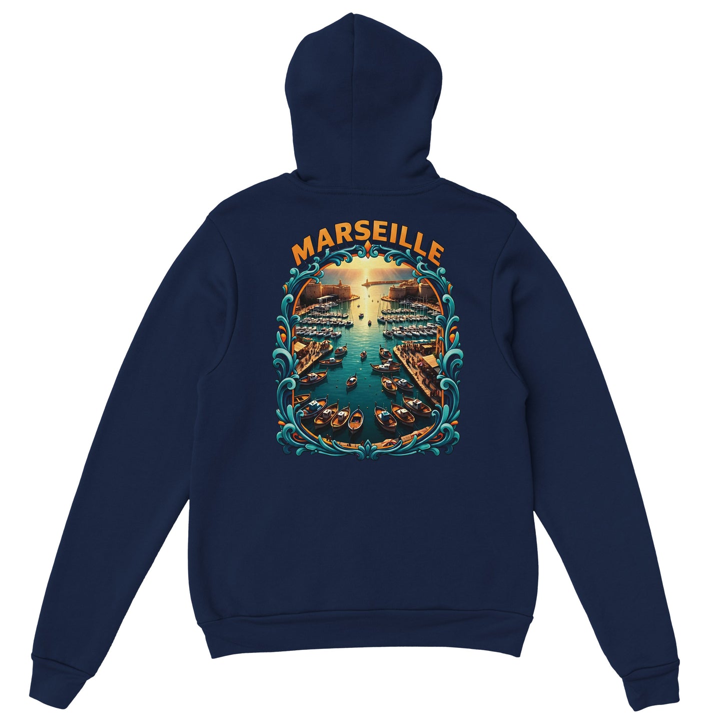Sweat à capuche unisexe Marseille – Hoodie premium en coton mélangé