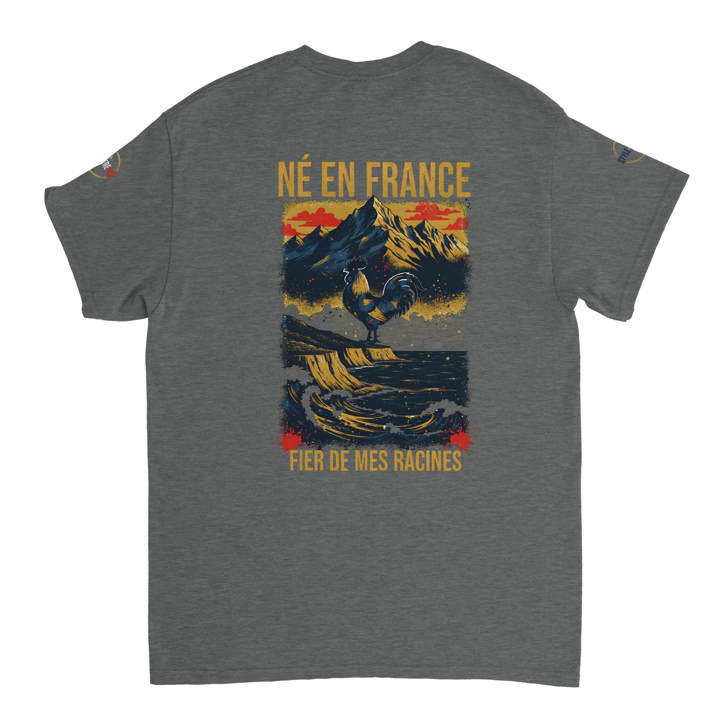 T-Shirt Premium 'Né en France' – Coton Épais à Coupe Classique
