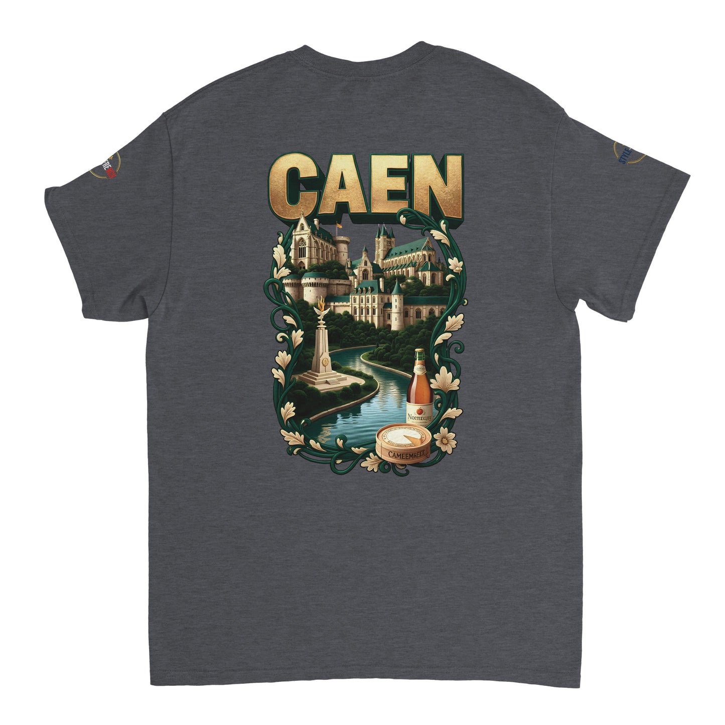 T-shirt Unisexe Caen - Ville de France - Design Classique en Coton