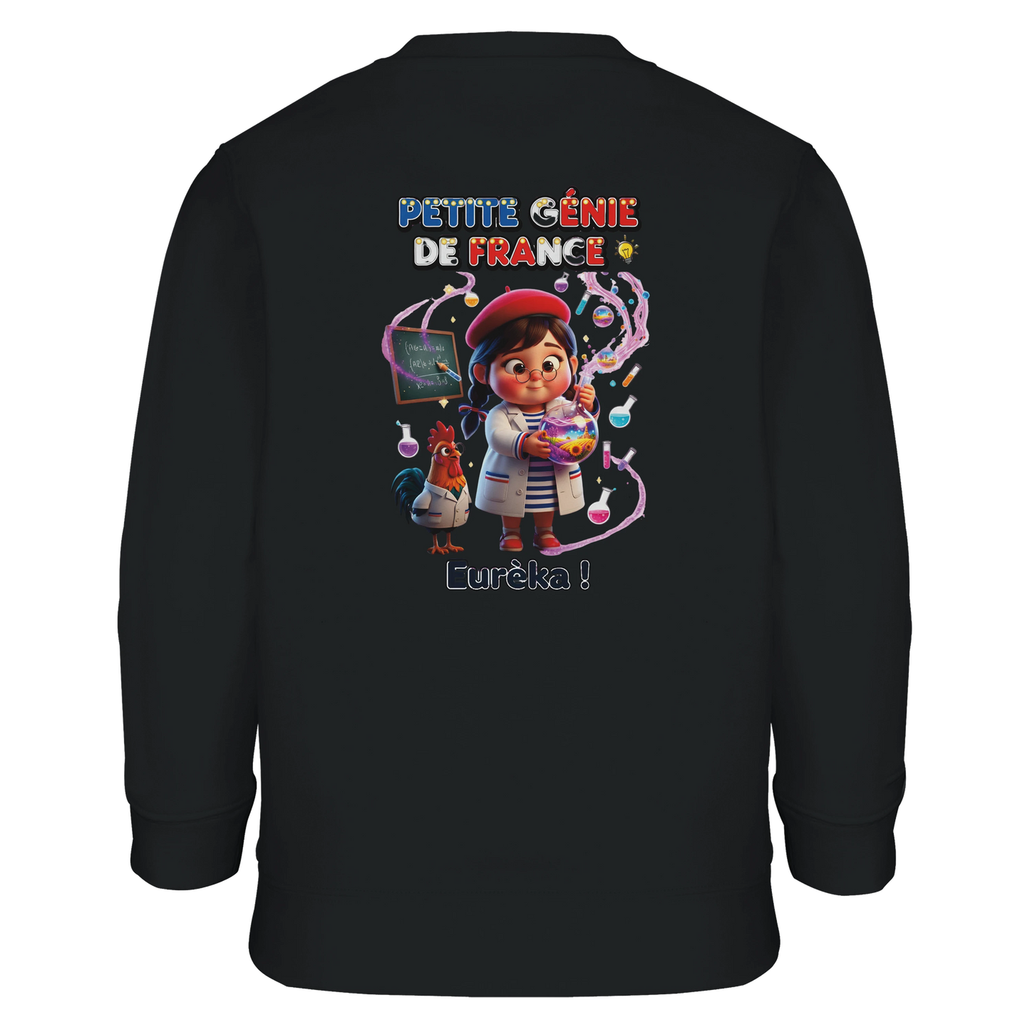 Sweat-shirt fille Petite Génie de France - Coton Recyclé Confortable