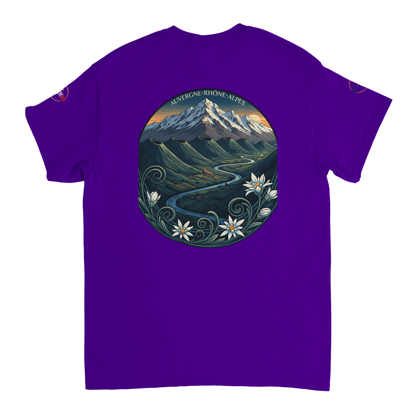 T-Shirt  Auvergne -Rhône -Alpes – Coupe Confortable et Durable
