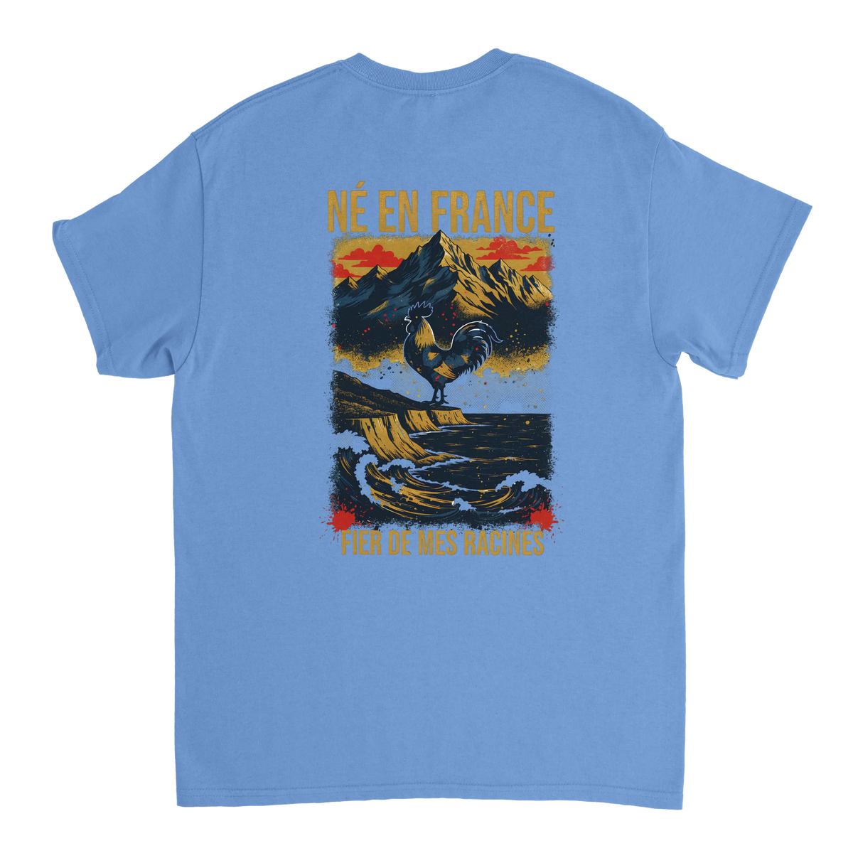 T-Shirt Premium 'Né en France' – Coton Épais à Coupe Classique
