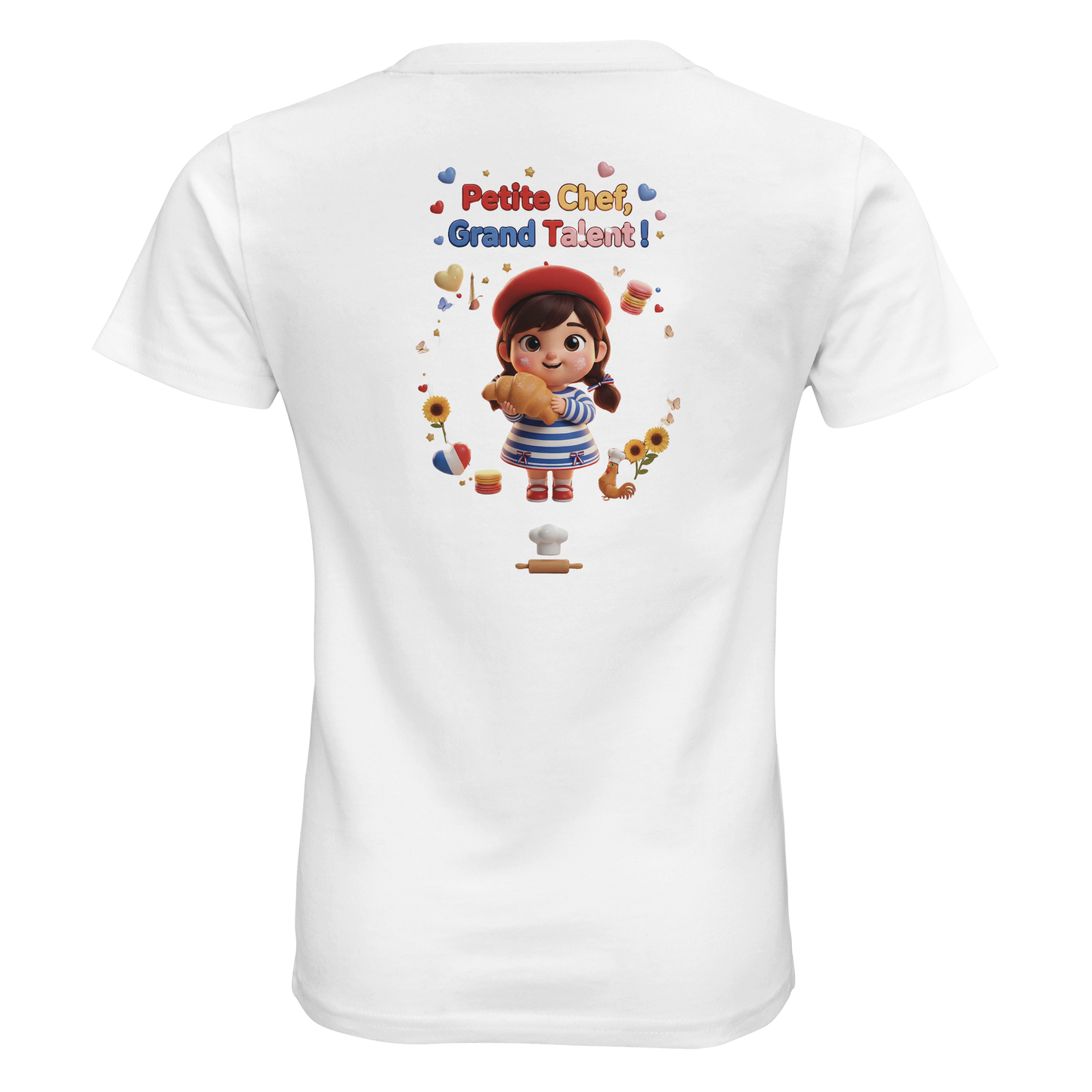 T-Shirt fille 'Petite Chef Grand Talent' – 100% Coton Bio