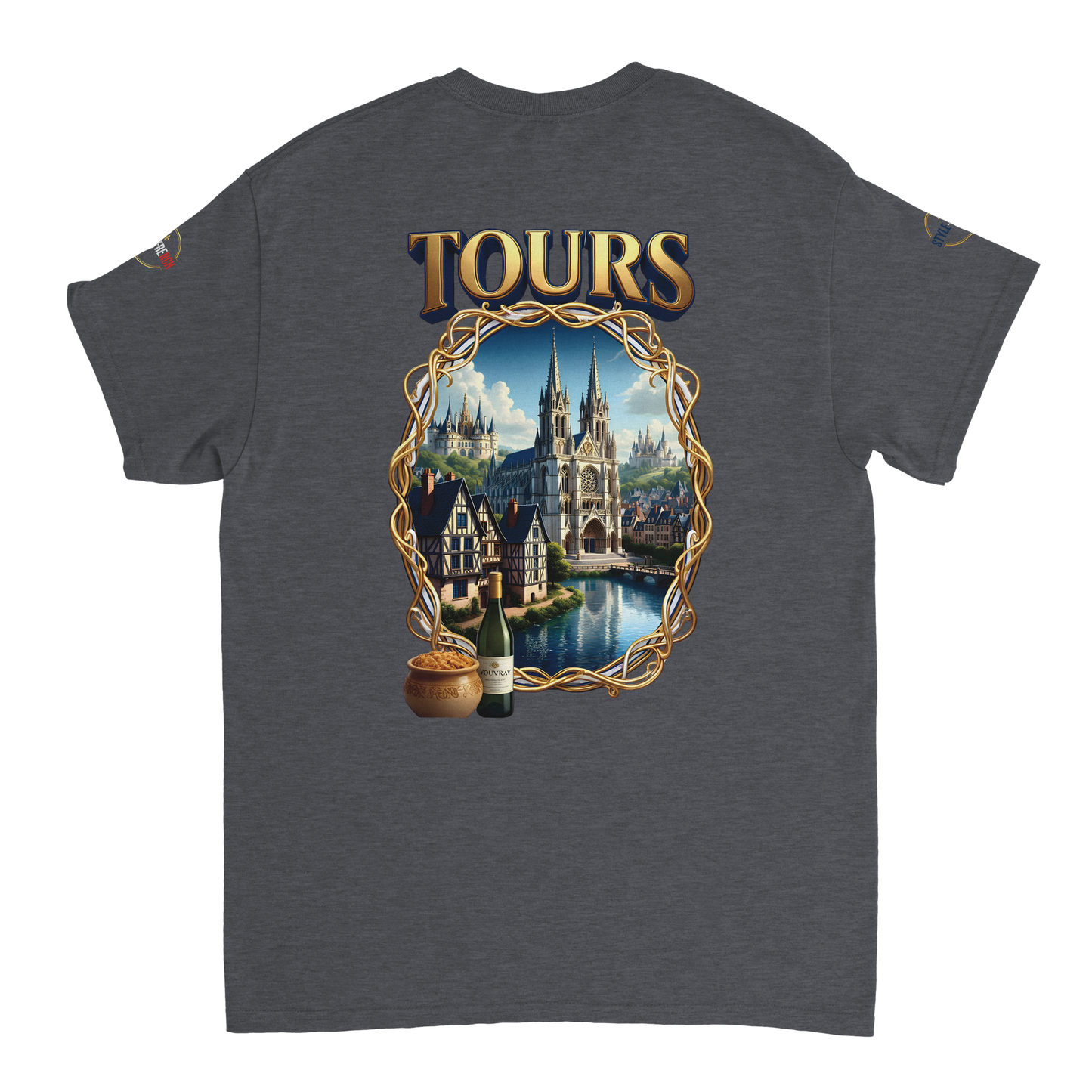 T-shirt Unisexe Tours Ville de France – Coton Épais Premium