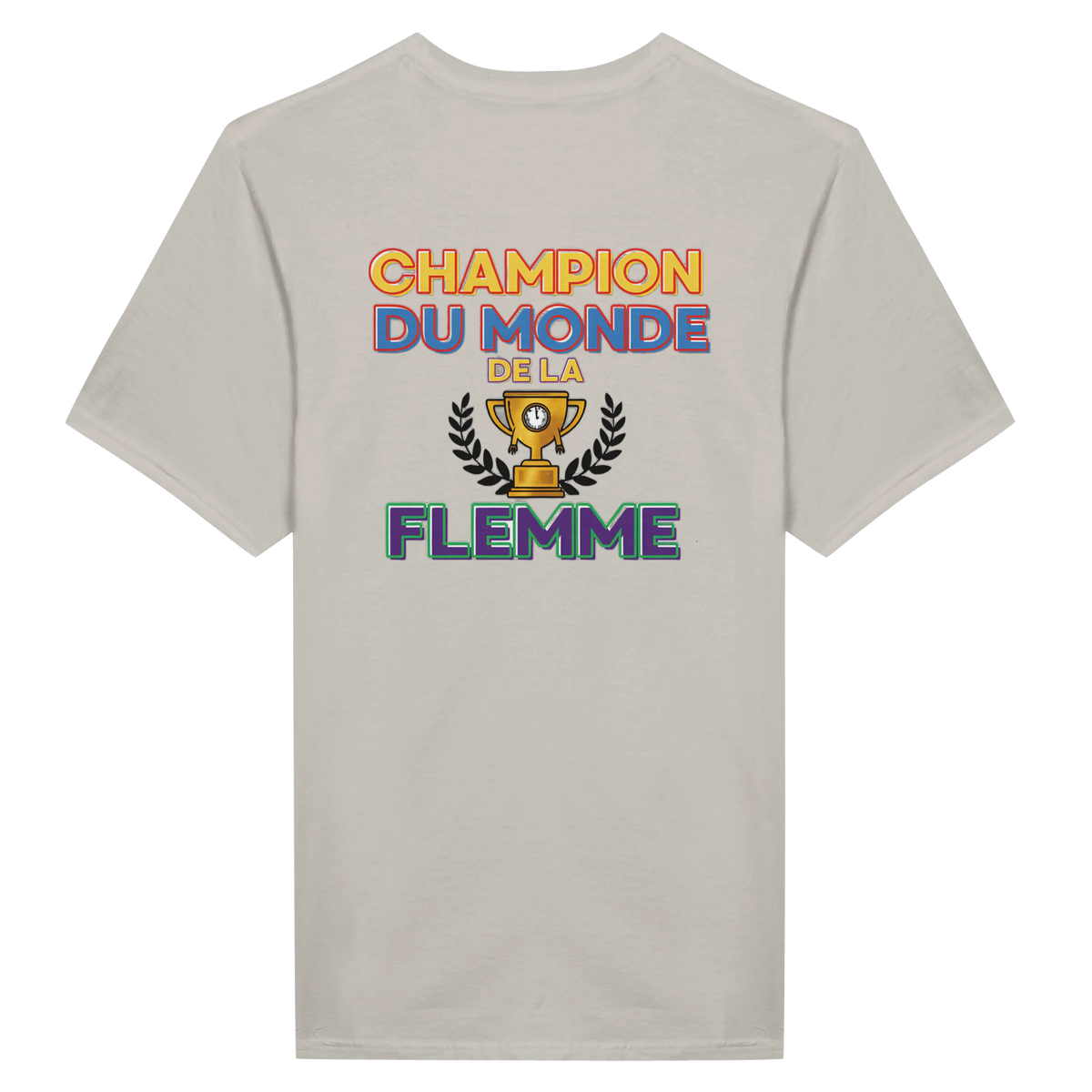 T-Shirt Homme - Champion du Monde de la Flemme - Confort Premium