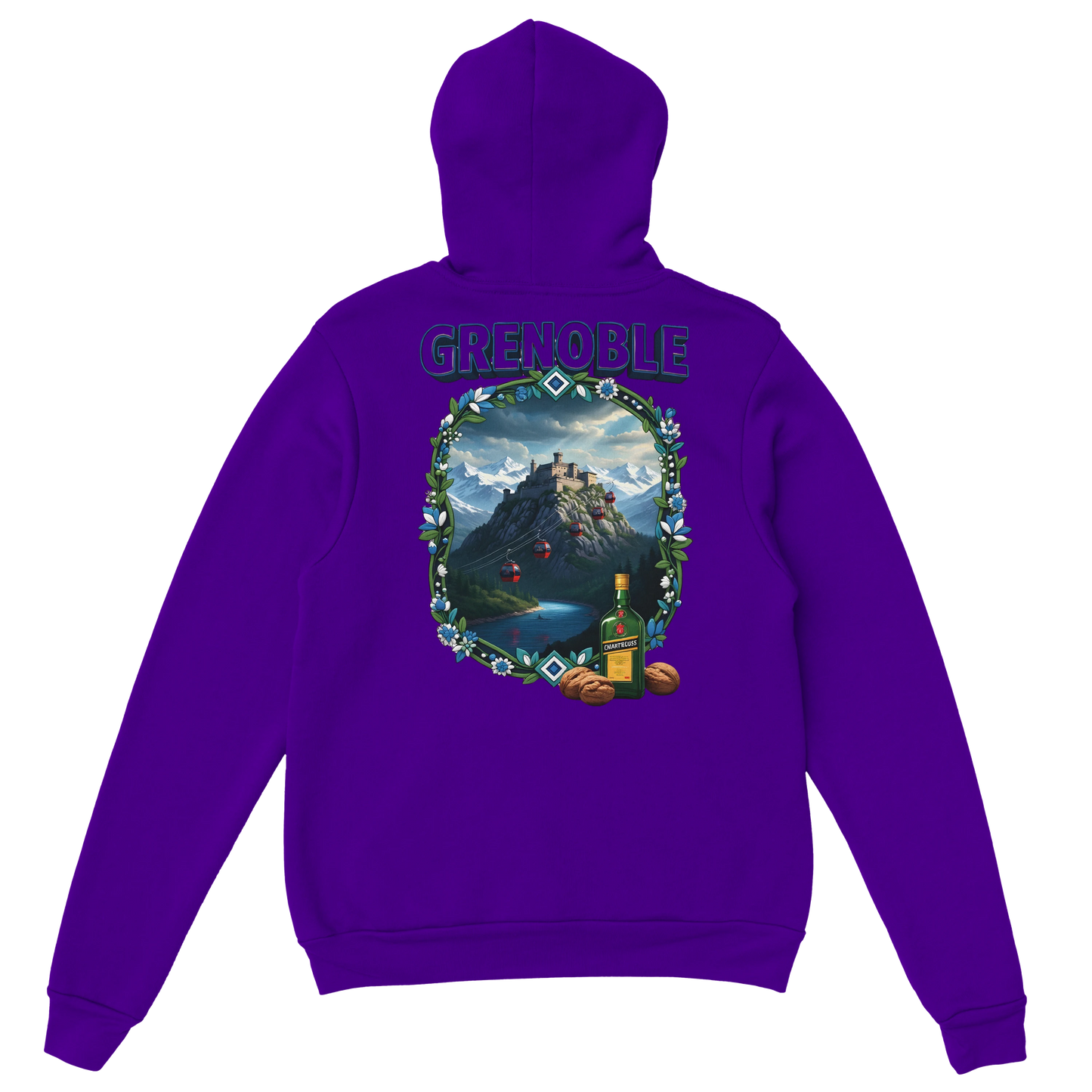 Sweat à capuche Grenoble - Collection Ville de France - Unisexe Premium