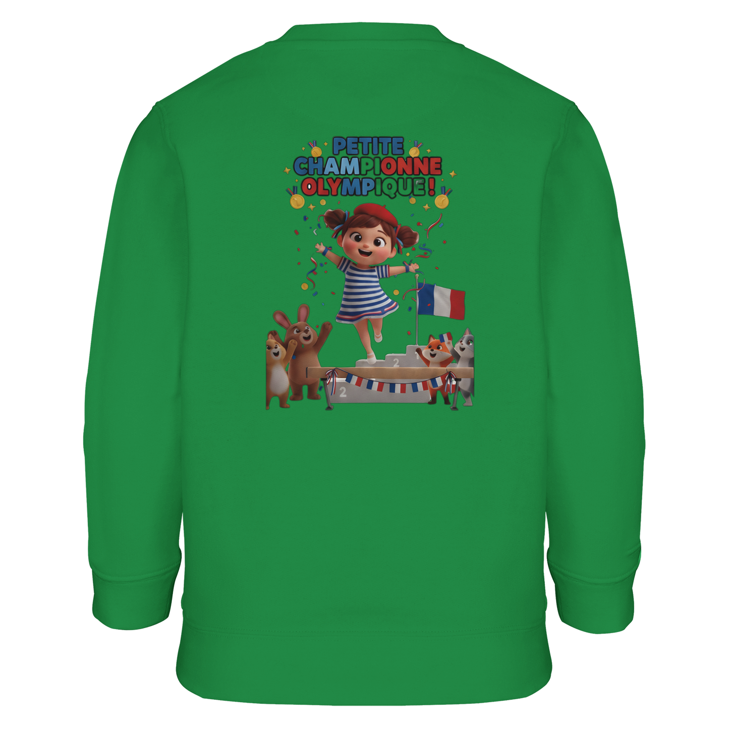 Sweat-shirt fille Petite Championne Olympique – Confort Éco-Responsable
