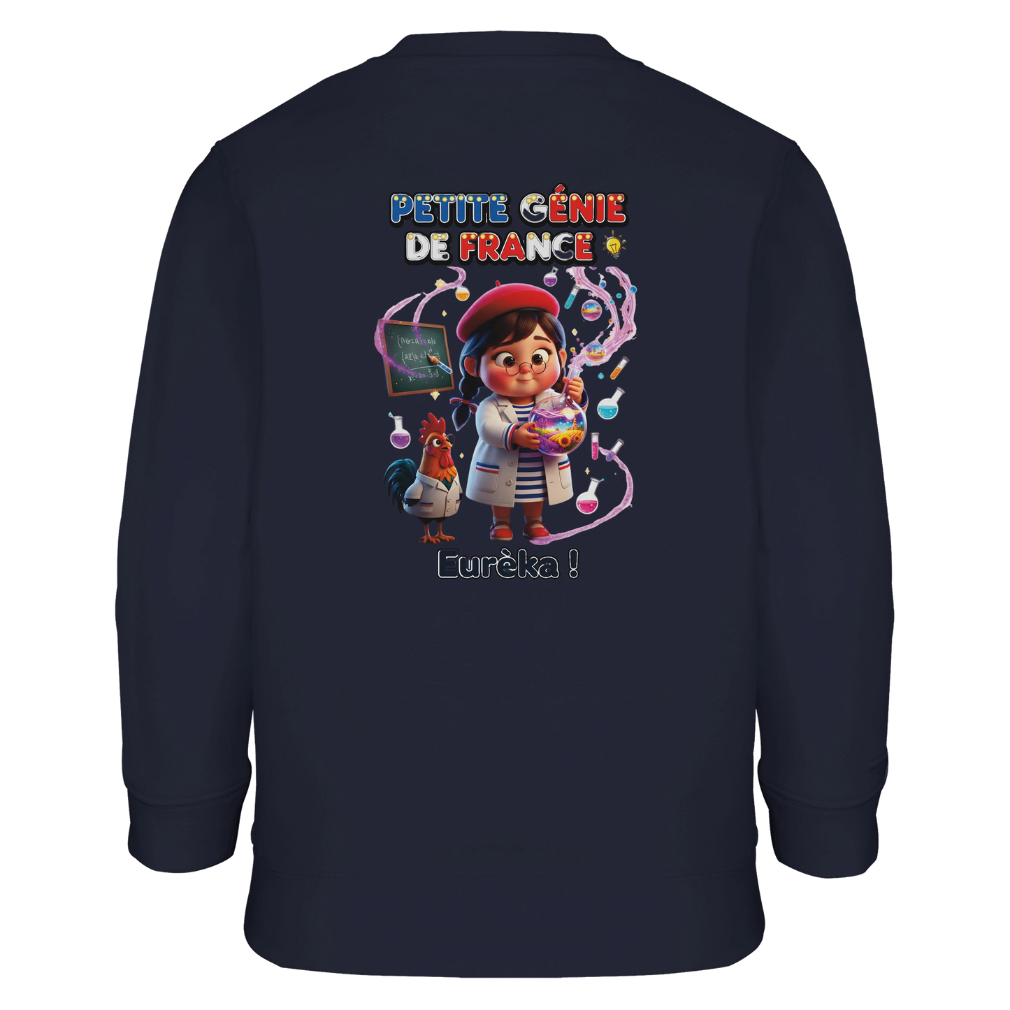 Sweat-shirt fille Petite Génie de France - Coton Recyclé Confortable