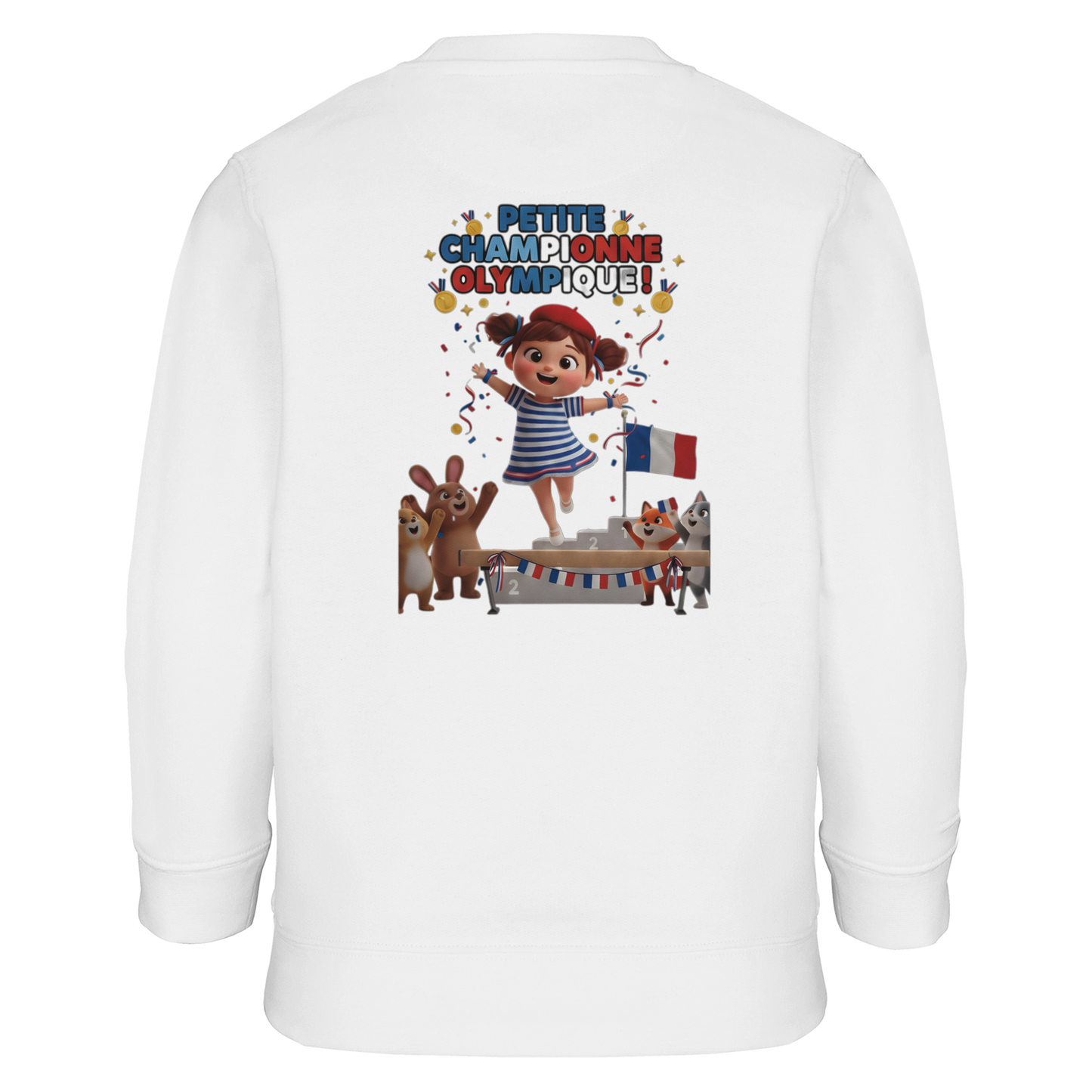 Sweat-shirt fille Petite Championne Olympique – Confort Éco-Responsable