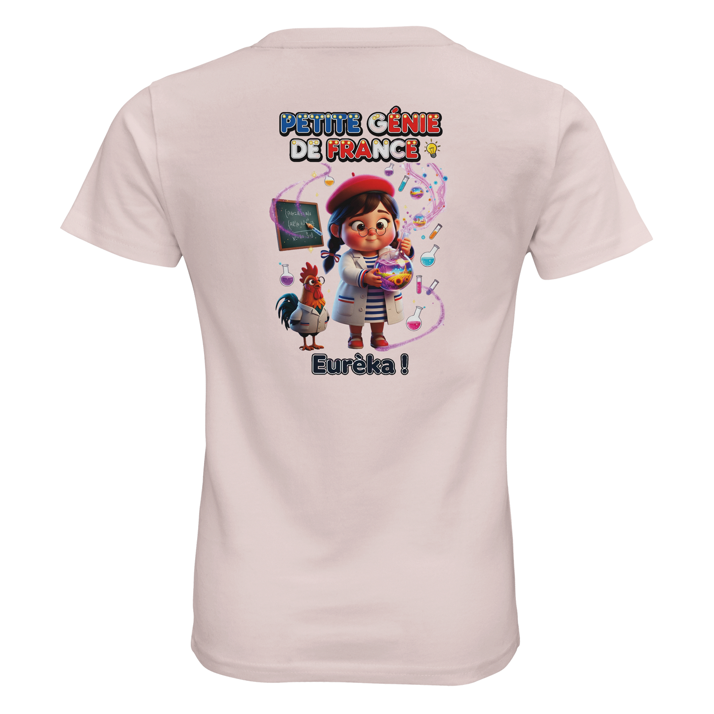 T-Shirt Fille "Petite Génie de France" - 100% Coton Bio