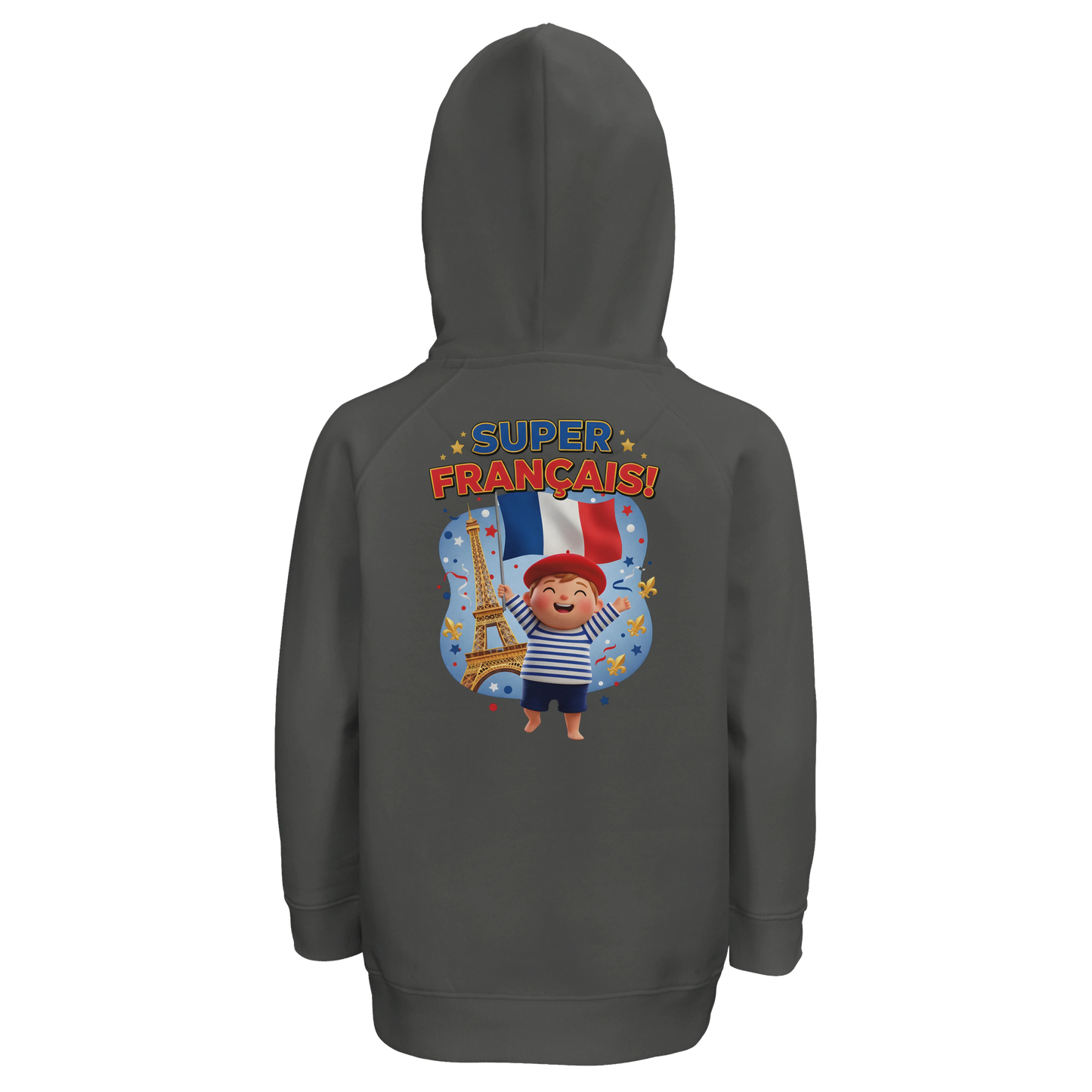 Sweat-shirt à Capuche Enfant - Design Super Français - Éco-responsable