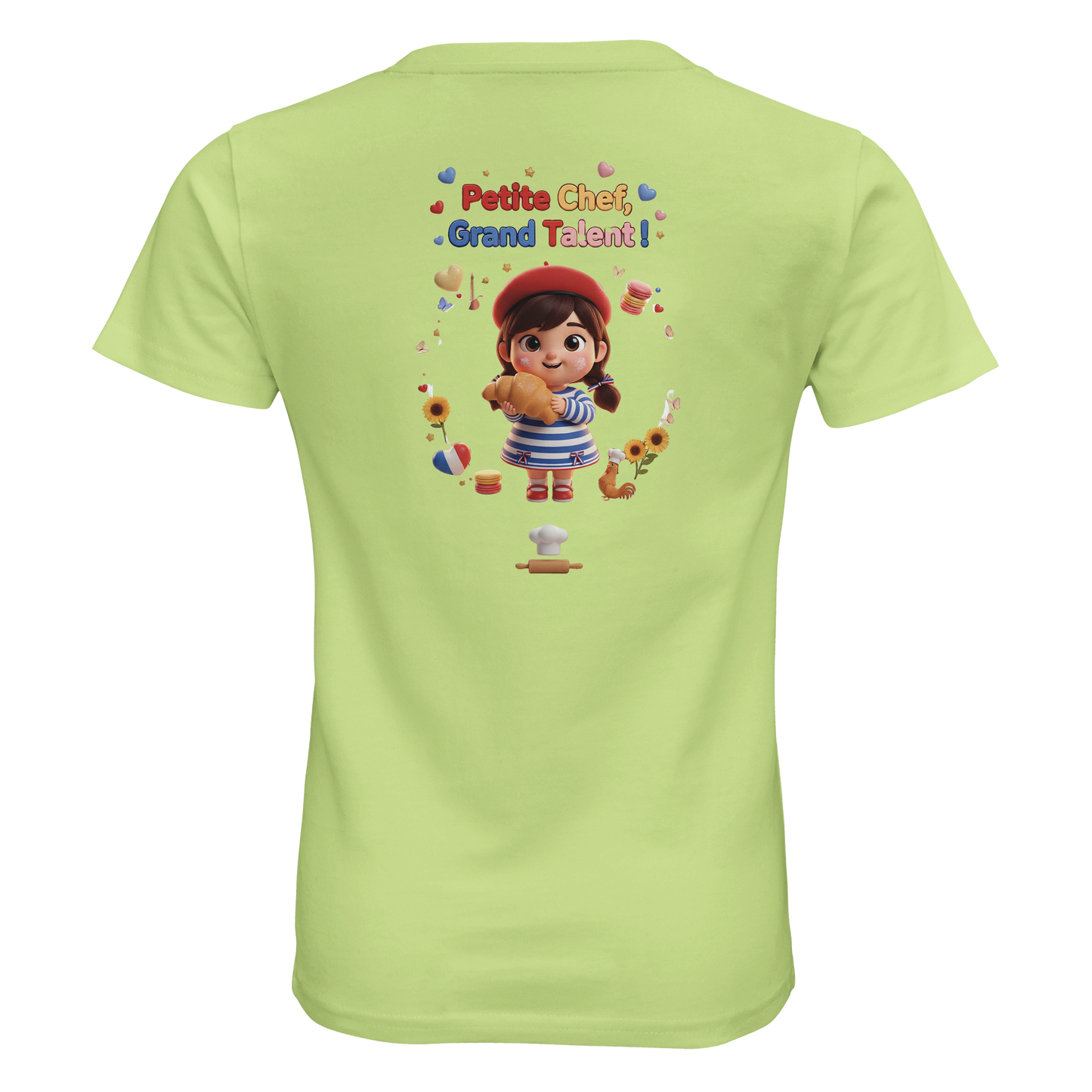 T-Shirt fille 'Petite Chef Grand Talent' – 100% Coton Bio