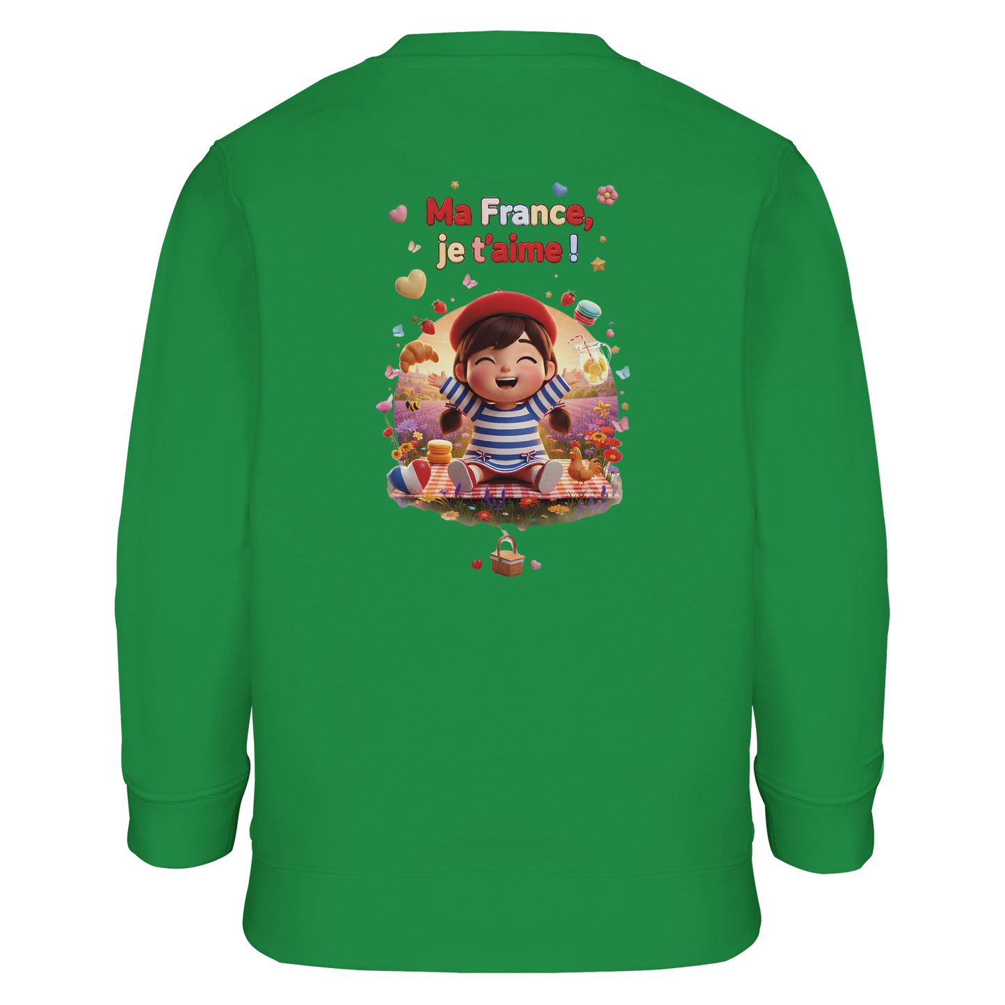 Ma France Je T'aime Sweat-shirt pour Enfant - Coton Bio Confortable
