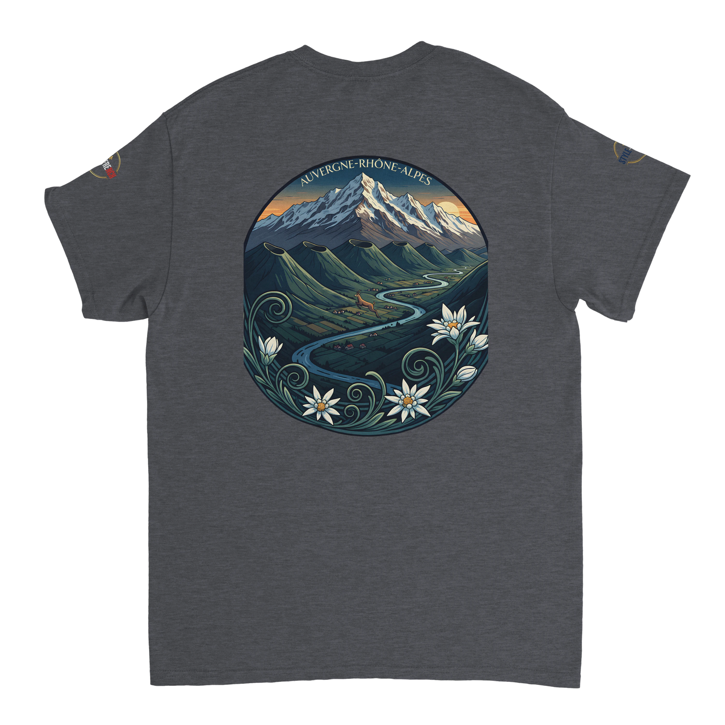 T-Shirt  Auvergne -Rhône -Alpes – Coupe Confortable et Durable