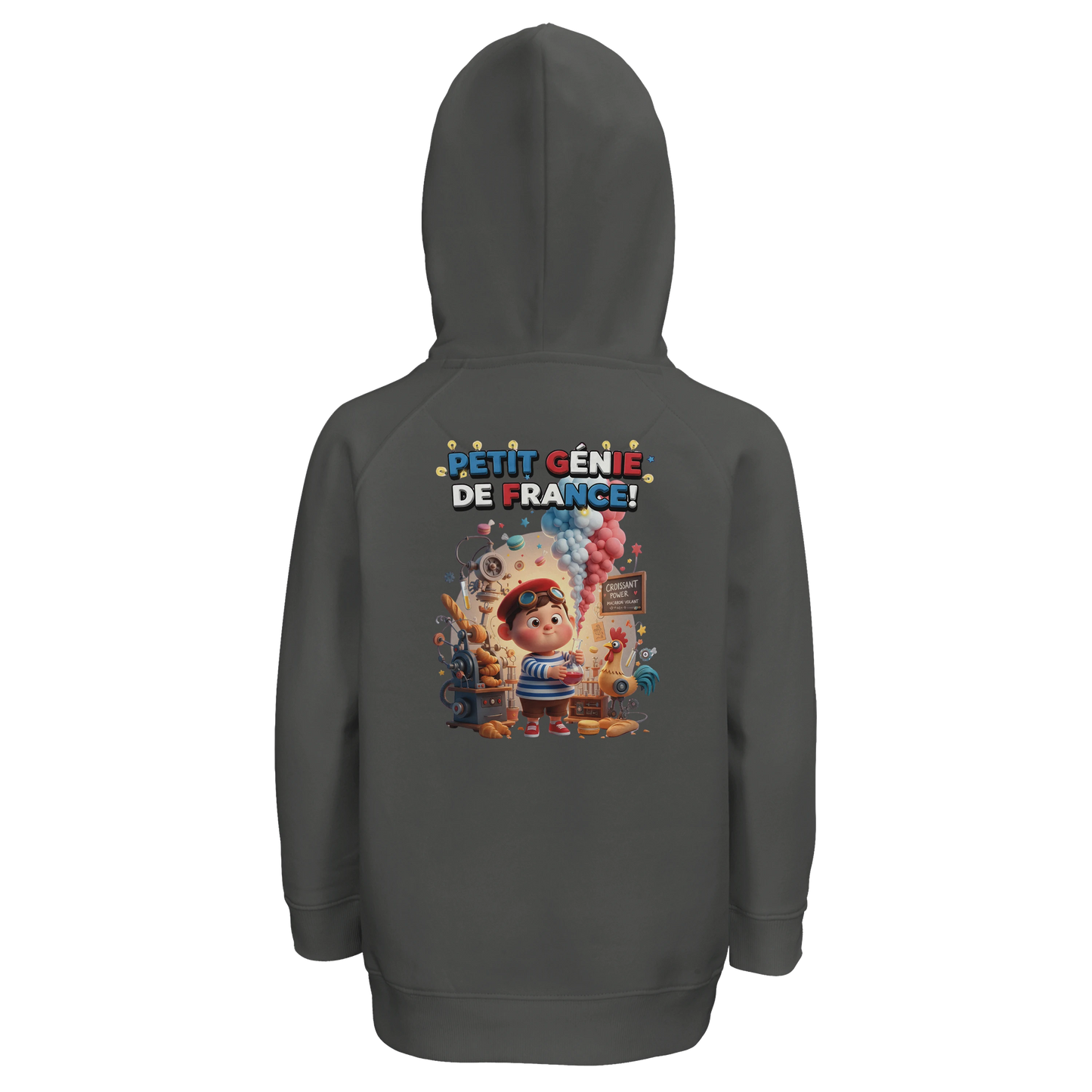 Sweat à capuche enfant - Petit Génie Français - Coton Bio