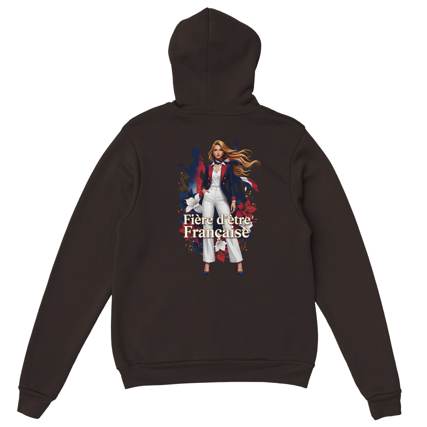 Sweat à Capuche Femme Fière d'être Française - Confort Premium