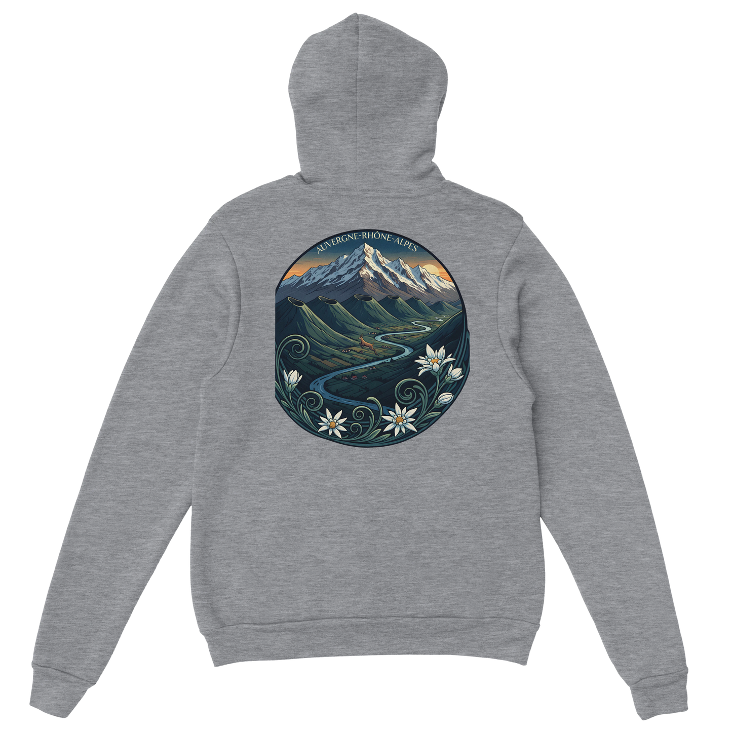 Sweat à capuche unisexe Auvergne-Rhône-Alpes – Confort et style régional
