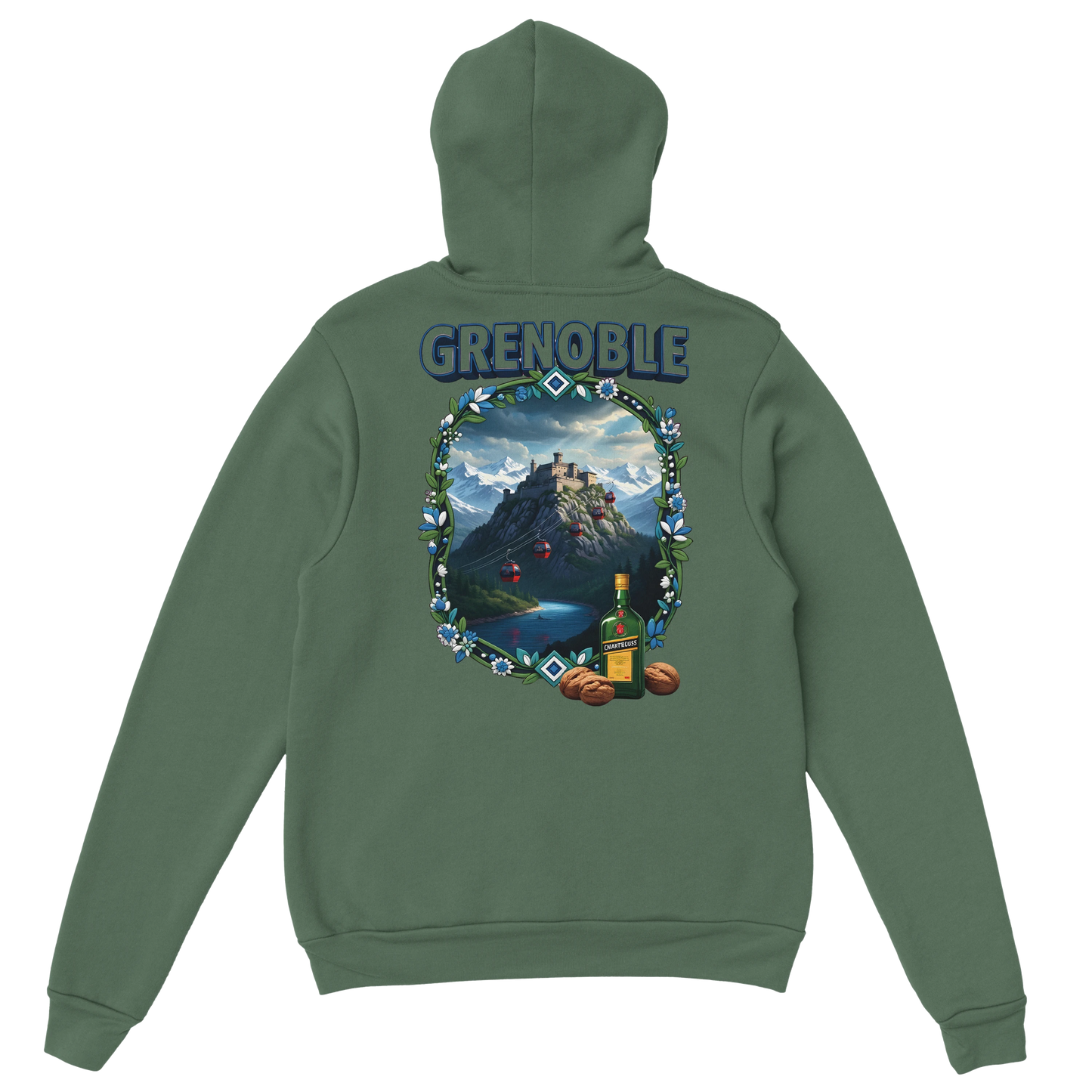 Sweat à capuche Grenoble - Collection Ville de France - Unisexe Premium