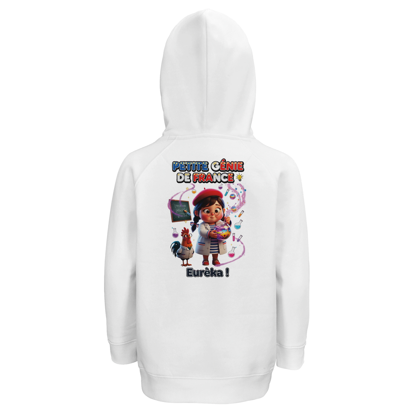 Sweat à Capuche fille Petite Génie de France - Coton Bio