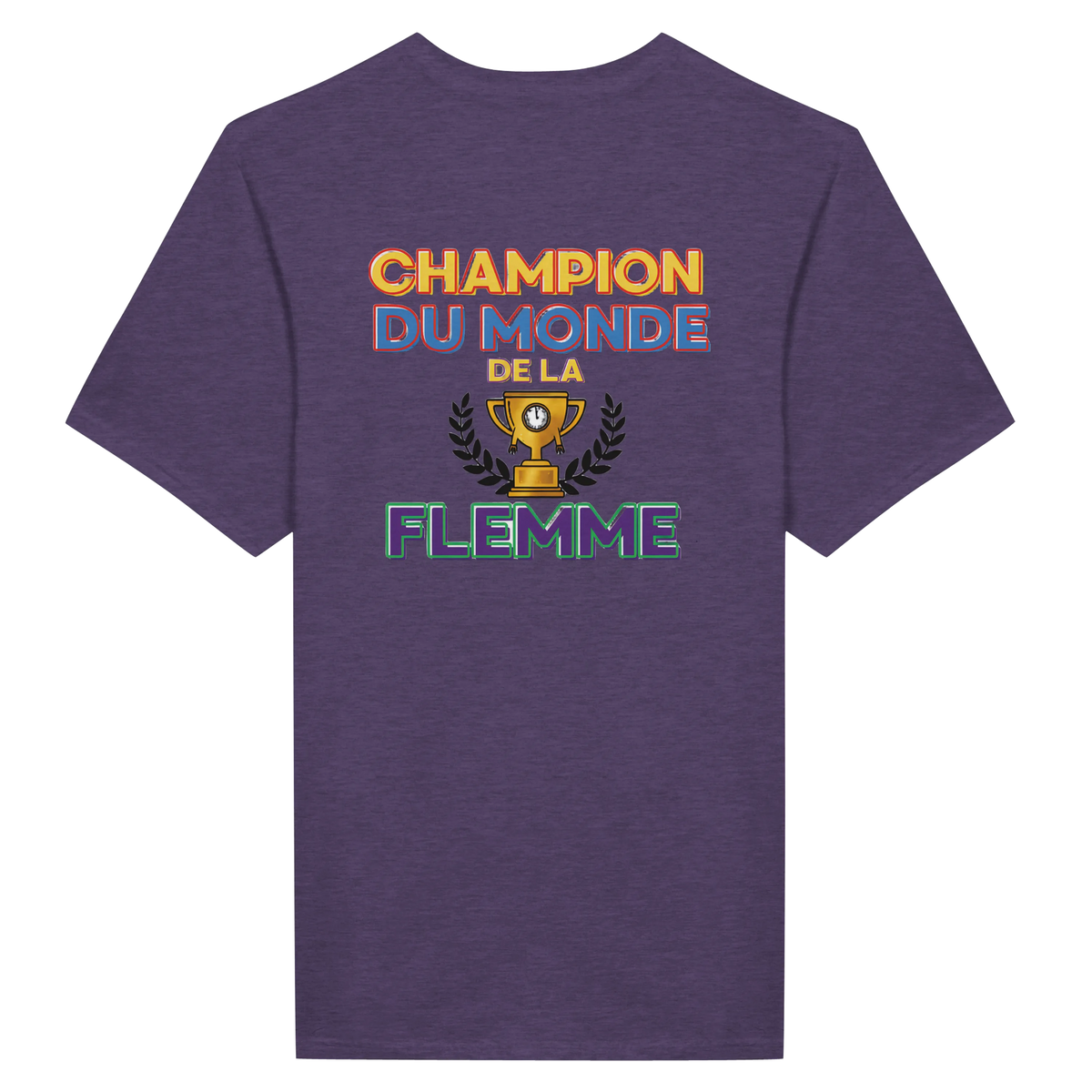 T-Shirt Homme - Champion du Monde de la Flemme - Confort Premium