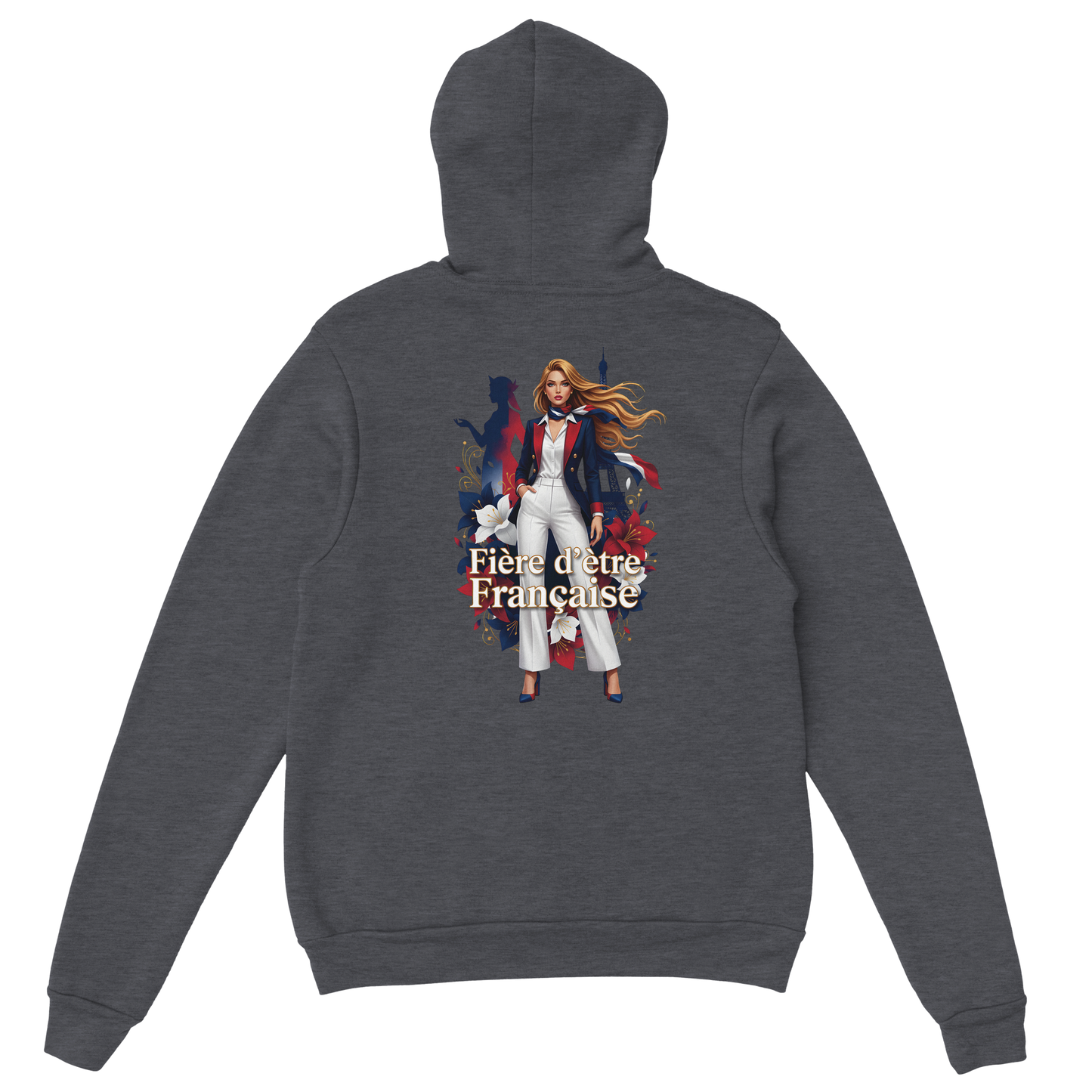 Sweat à Capuche Femme Fière d'être Française - Confort Premium