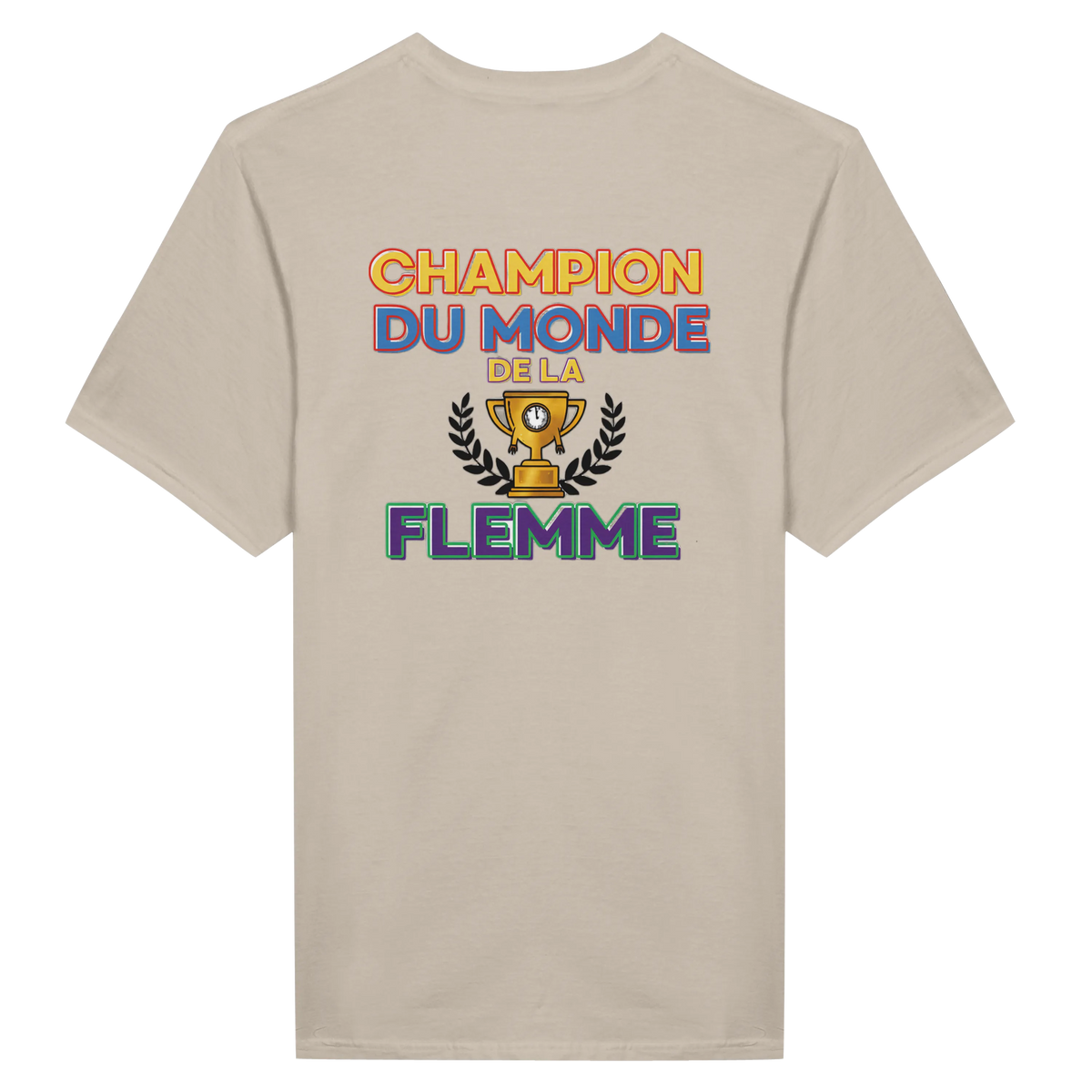 T-Shirt Homme - Champion du Monde de la Flemme - Confort Premium