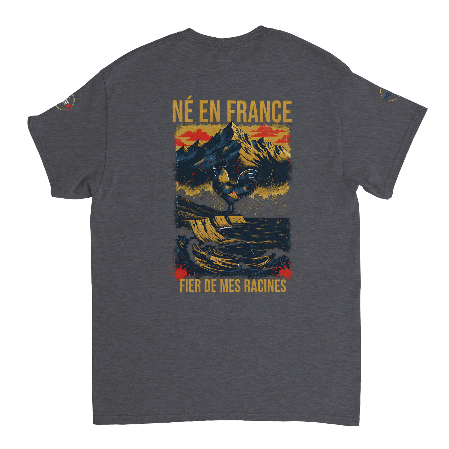 T-Shirt Premium 'Né en France' – Coton Épais à Coupe Classique