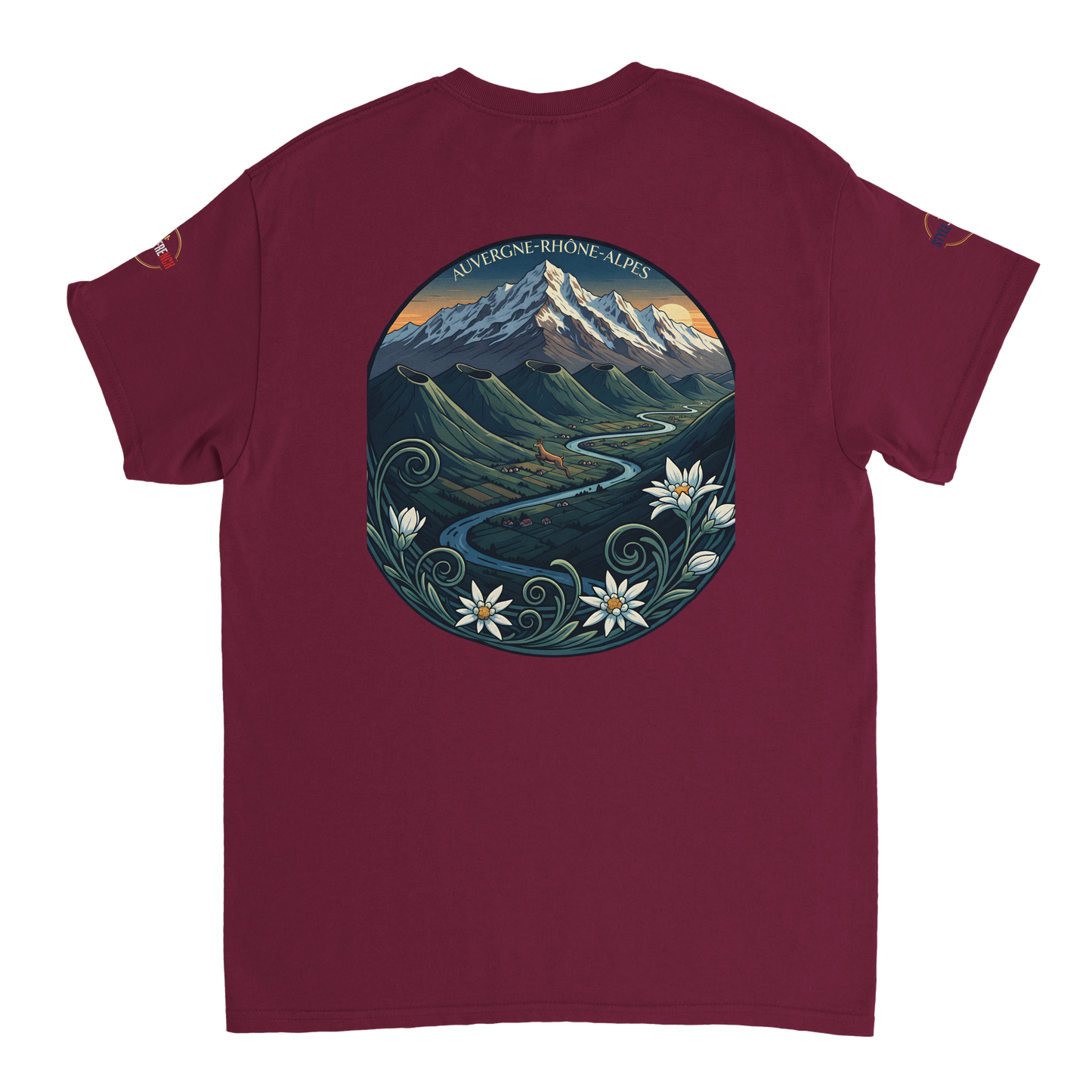 T-Shirt  Auvergne -Rhône -Alpes – Coupe Confortable et Durable