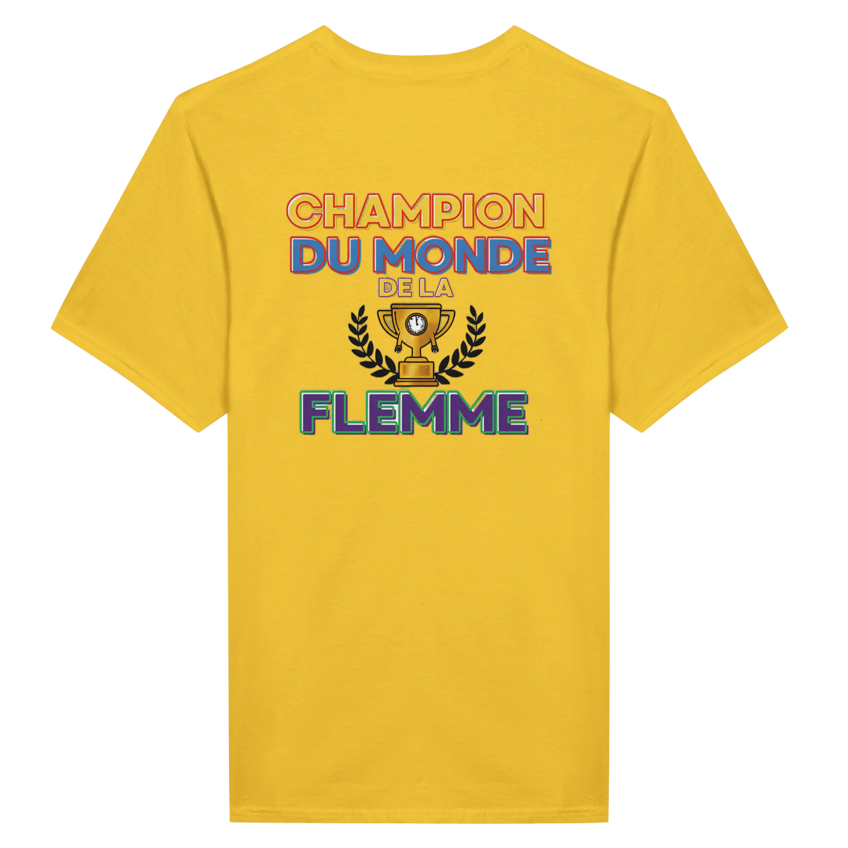 T-Shirt Homme - Champion du Monde de la Flemme - Confort Premium