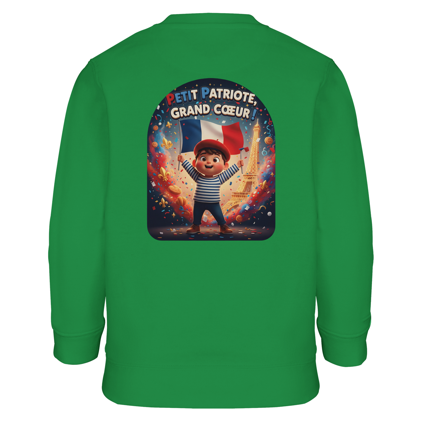 Sweat-shirt Garçon Petit Patriote - Coton Recyclé Confortable