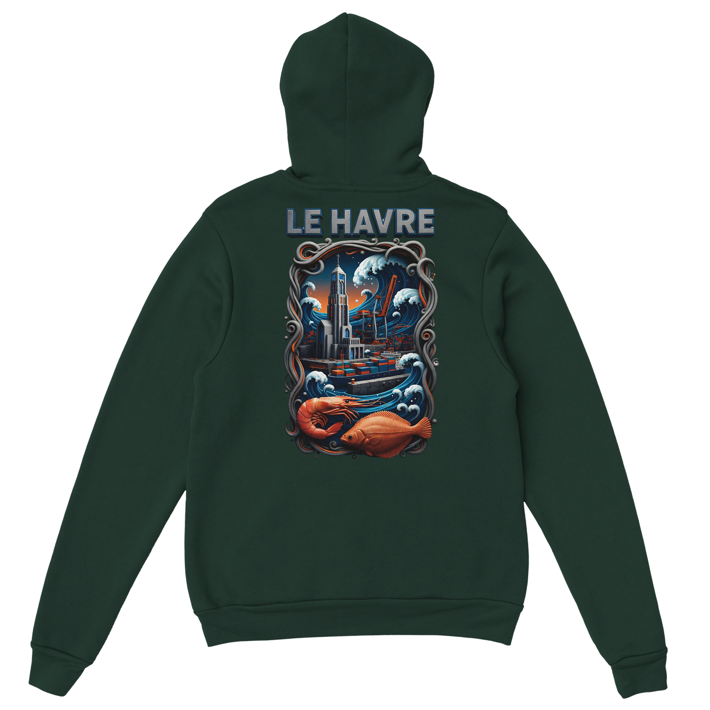 Sweat à Capuche Unisexe Le Havre – Hoodie Confortable et Résistant