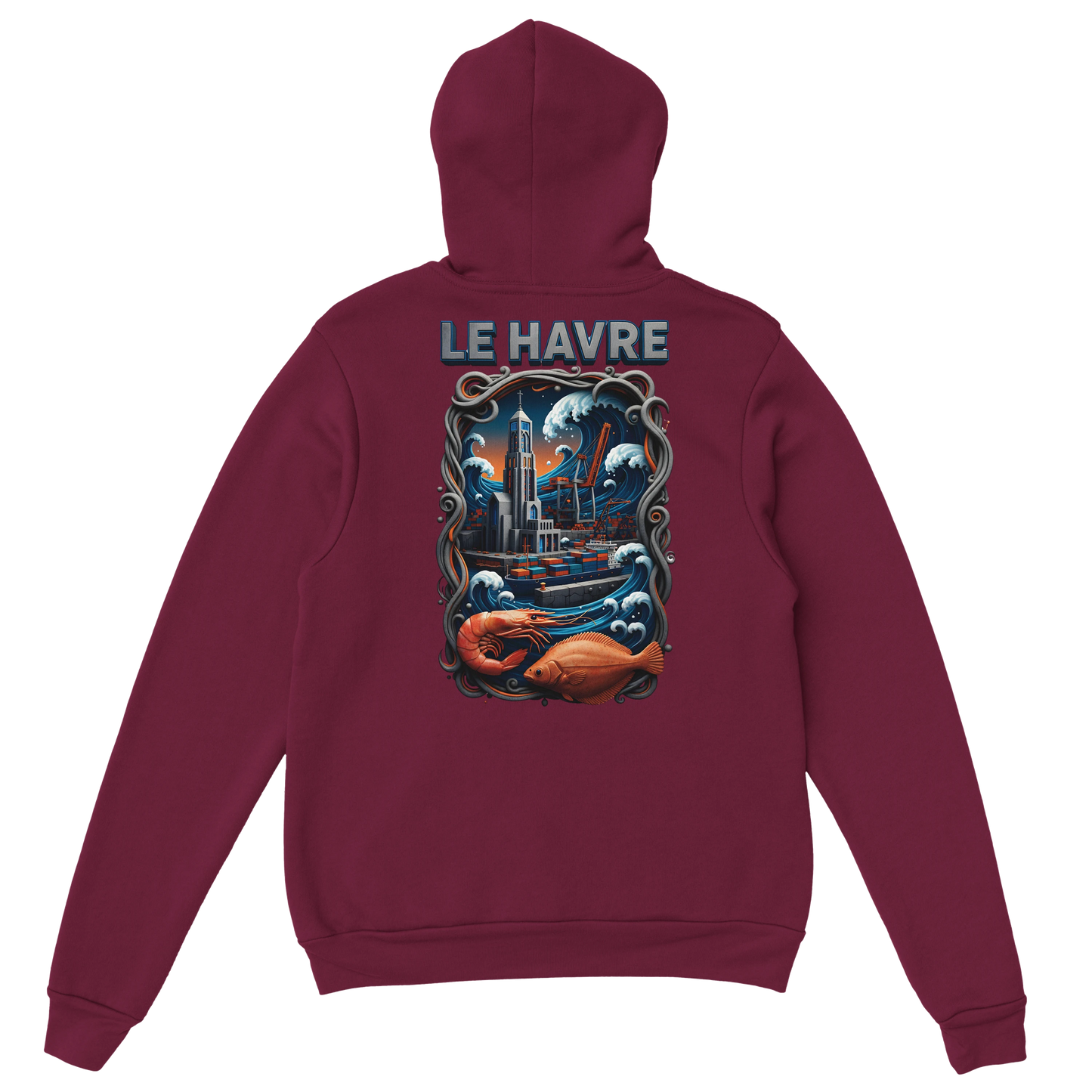 Sweat à Capuche Unisexe Le Havre – Hoodie Confortable et Résistant